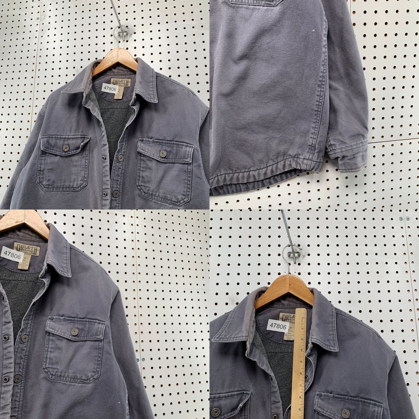 Vintage Duluth Men Jacket M Faded Gray Lined Heavyweight Canvas Cotton Wool Outdoor Winter Fall Hiking Regular Size M Mens Size US M / EU 48-50 / 2 - 9 Thumbnail