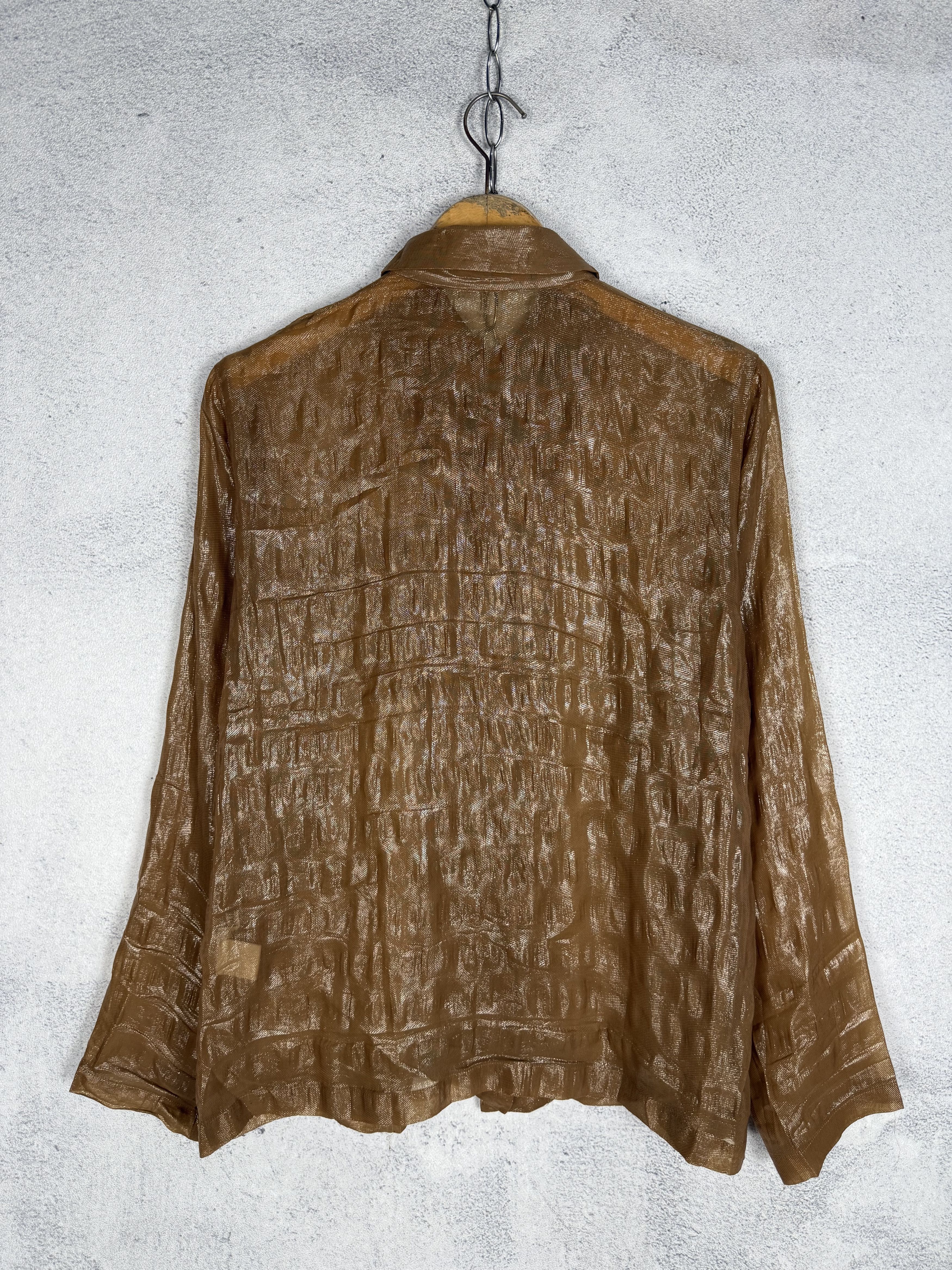 Issey Miyake Vintage Issey Miyake Sheer Embossed Pattern Shirt Size US S / EU 44-46 / 1 - 12 Thumbnail
