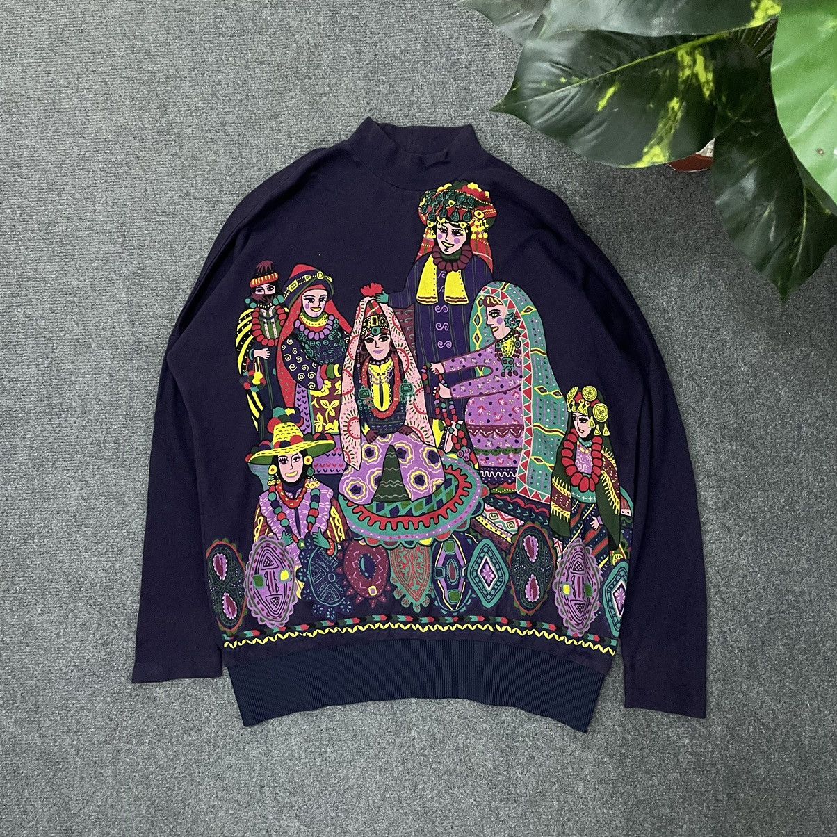 Designer × If Six Was Nine × Japanese Brand Tokuko Pharaoh Ancient Egypt Art Affliction Sweatshirt Size US L / EU 52-54 / 3 - 1 Thumbnail