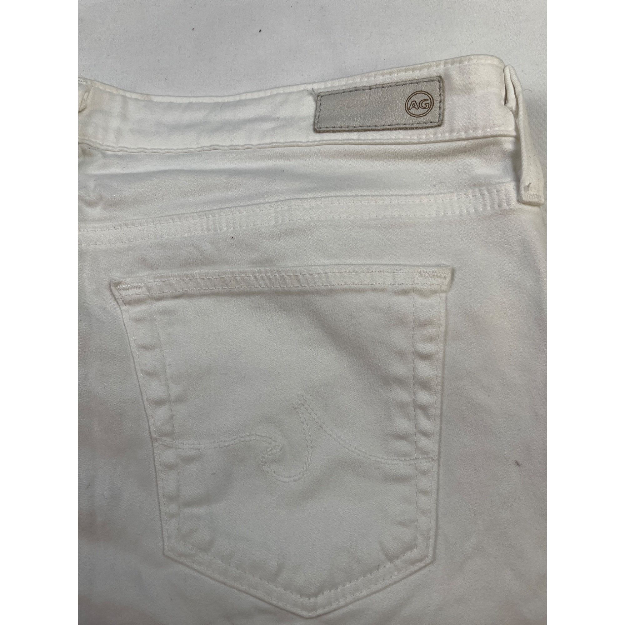 AG Adriano Goldschmied Adriano Goldschmied Women's Jeans White Slim/straight/ankle Size 28" / US 6 / IT 42 - 4 Thumbnail