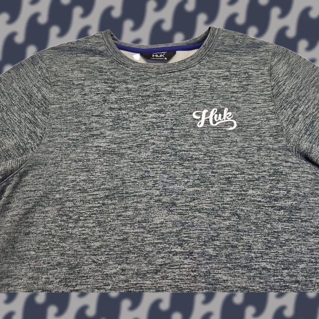 Vintage Huk Performance Fishing Shirt Mens XL Gray Heather Long Sleeve Crewneck Size US XL / EU 56 / 4 - 1 Thumbnail