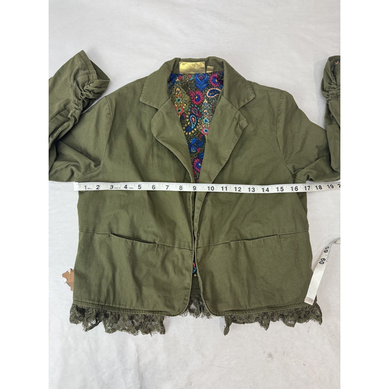 Vera Wang Grunge Princess Vera Wang Jacket Green Lace Paisley Small Size S / US 4 / IT 40 - 3 Thumbnail