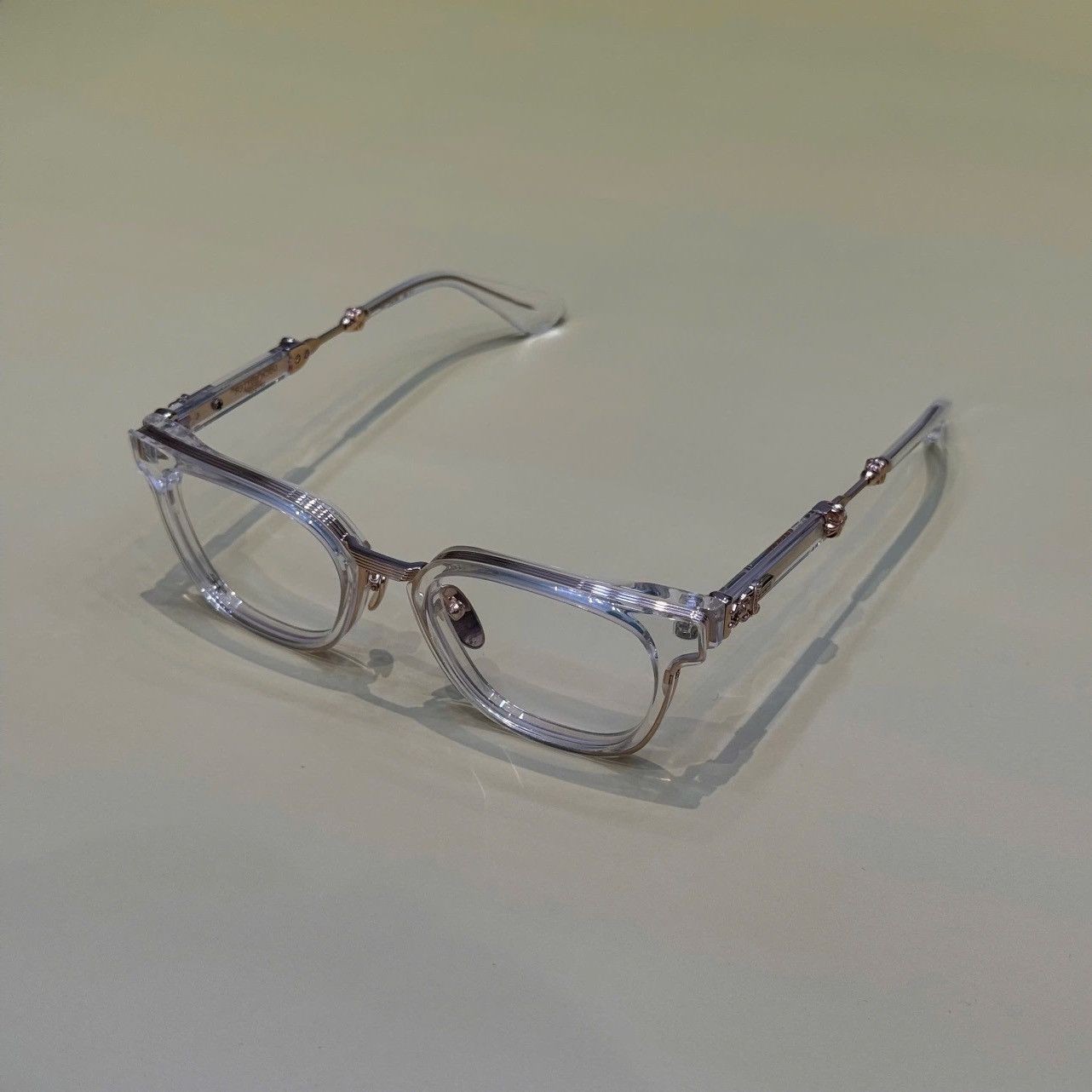 CHROME HEARTS DUCK BUTTER CRYSTAL/GOLD PLATED