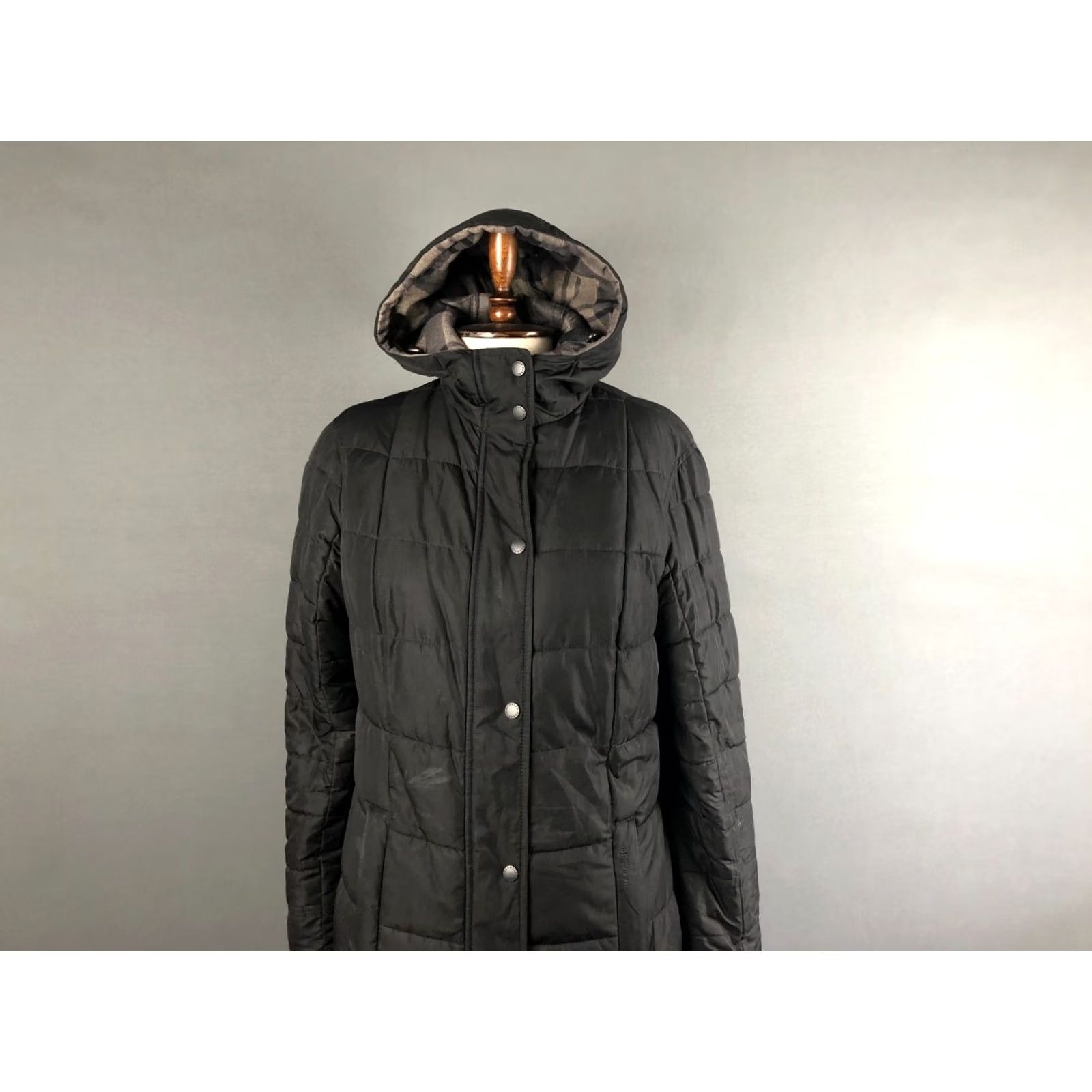 Barbour Barbour Carlin Quilt Jacket Size 8 Black Polyester Hooded Reversible Women's Size M / US 6-8 / IT 42-44 - 4 Thumbnail