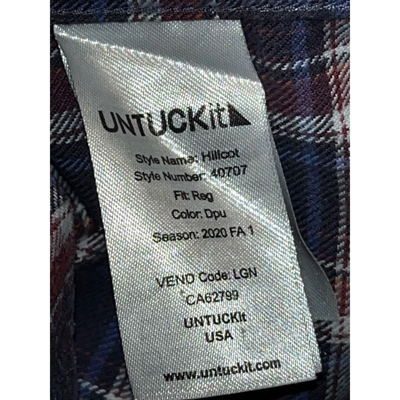 UNTUCKit UNTUCKit Hillcot Flannel Plaid Shirt XL Long Sleeve Casual Size US XL / EU 56 / 4 - 6 Thumbnail