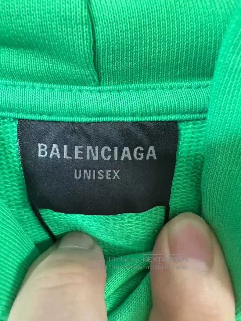 Balenciaga Balenciaga Green Embroidered Coke Logo Print Hooded Sweats Size US S / EU 44-46 / 1 - 3 Thumbnail
