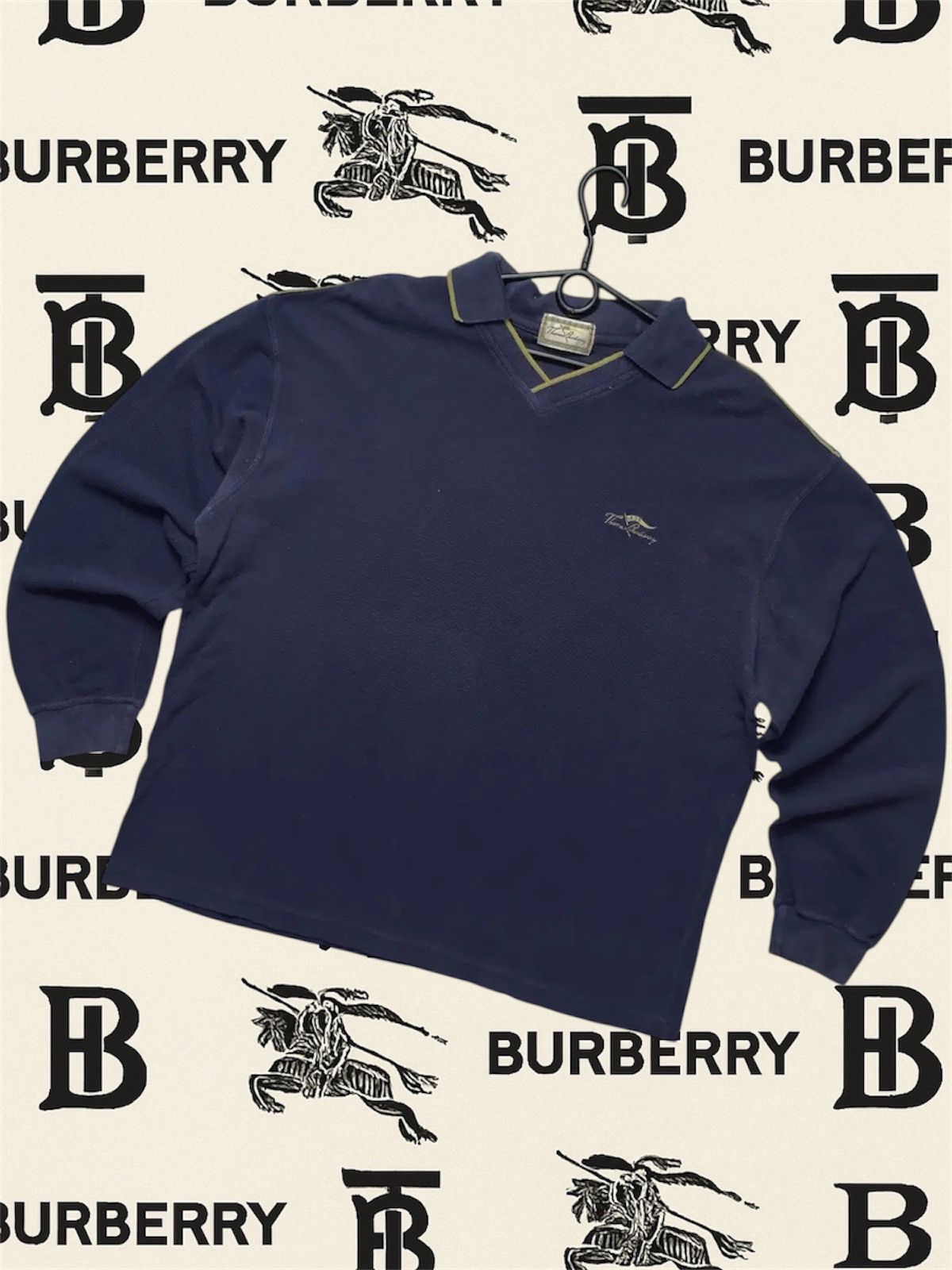 Burberry Vintage Long sleeve Thomas Burberry sweater XL Size US XL / EU 56 / 4 - 1 Thumbnail
