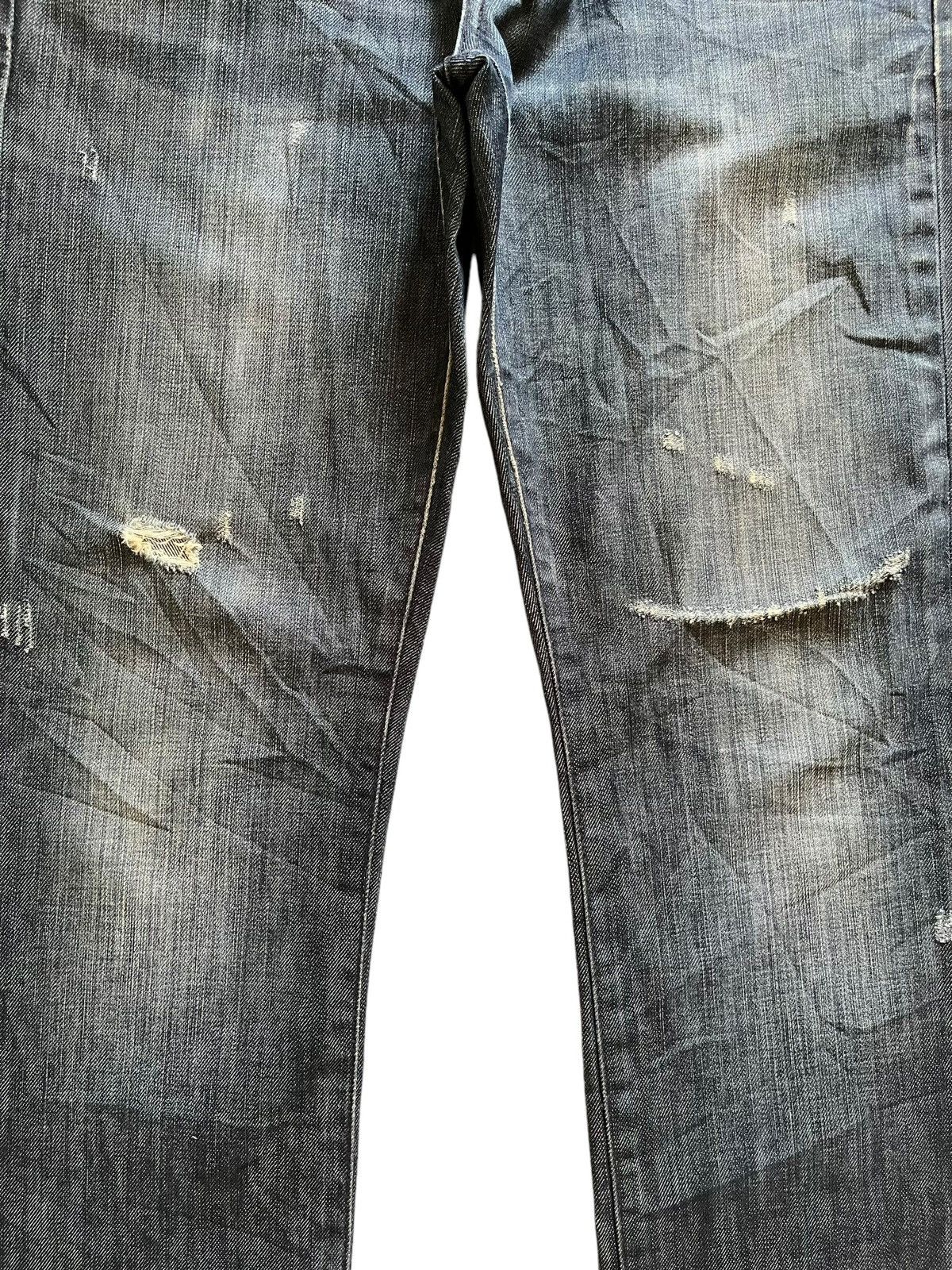 Japanese Brand × Uniqlo SALES🔥Vintage Uniqlo Mud Wash Distressed Slim Fit Jeans Size US 32 / EU 48 - 5 Thumbnail