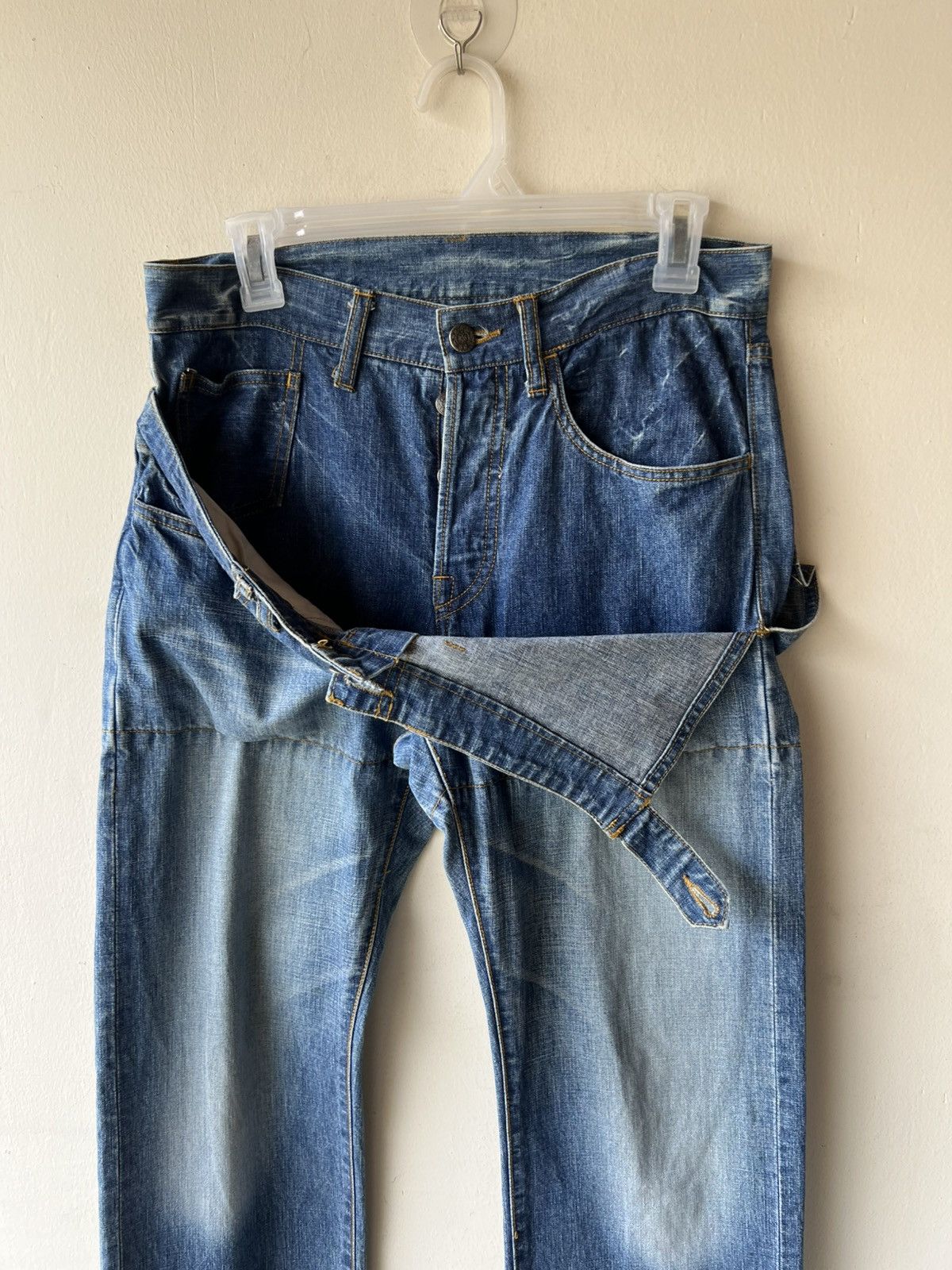 CABANE de ZUCCa Vintage Cabane de Zucca Faded Denim Double Waist Jeans Size US 30 / EU 46 - 18 Thumbnail