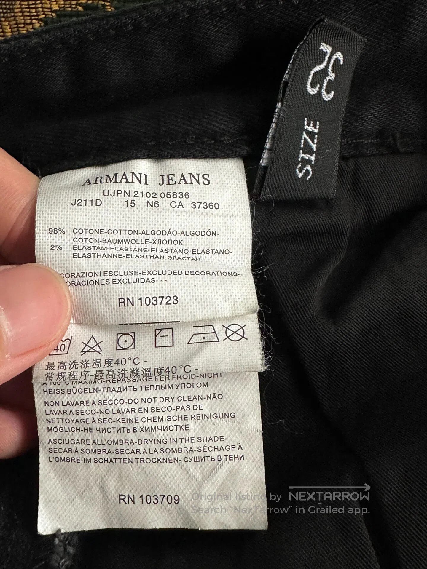 Armani Armani Special-cut, tailored denim jeans| Size US 32 / EU 48 - 6 Thumbnail