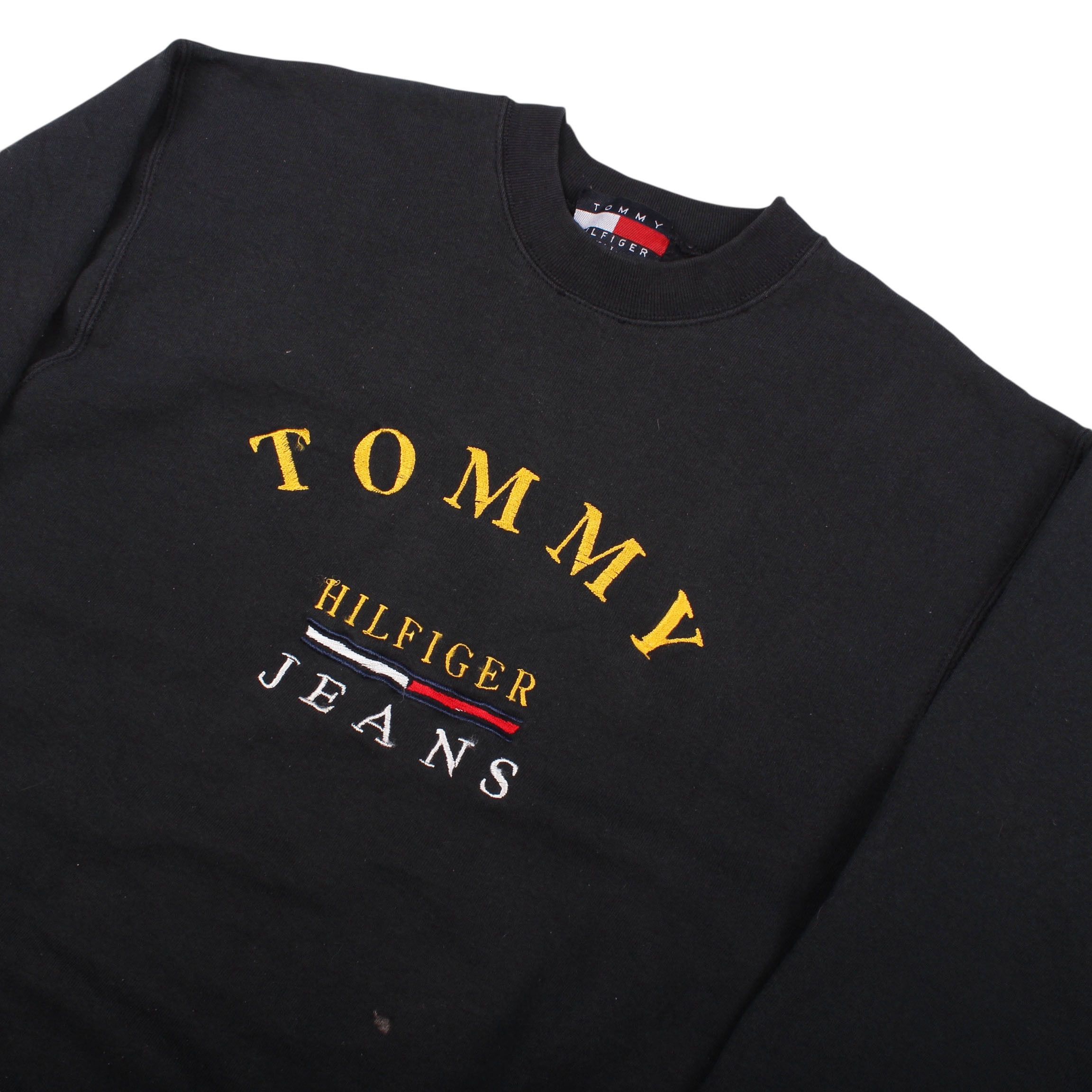 Tommy Hilfiger Tommy Hilfiger Jeans Black Sweatshirt 90s Logo Crewneck Size US L / EU 52-54 / 3 - 4 Thumbnail