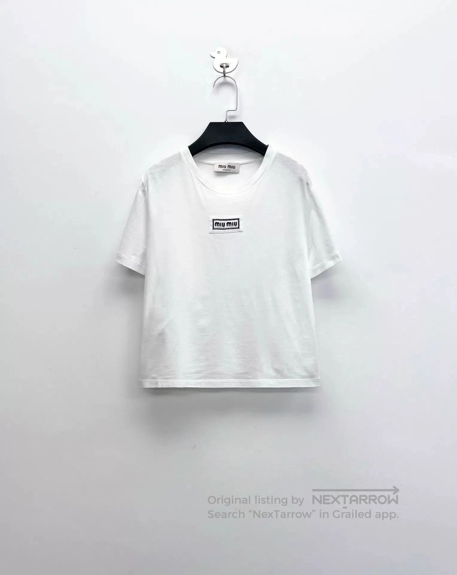 Miu Miu Miu Miu Short Sleeve Logo T. Size M / US 6-8 / IT 42-44 - 1 Thumbnail