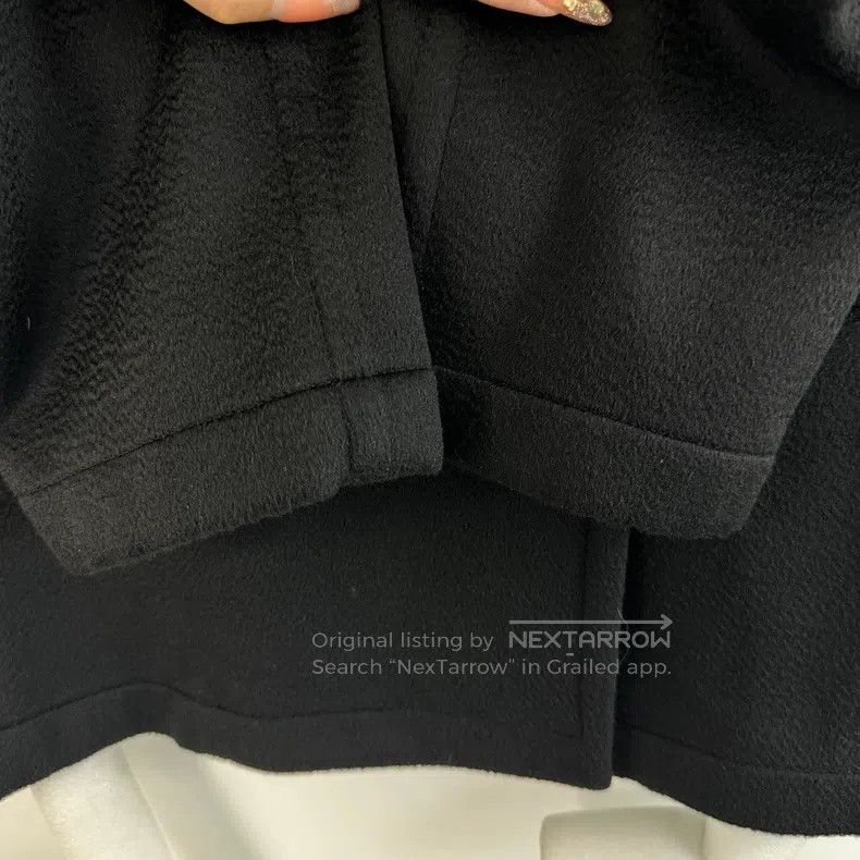 Hermes Hermes Black Double-breasted Short Nappa Cashmere Coat Size XS / US 0-2 / IT 36-38 - 6 Thumbnail