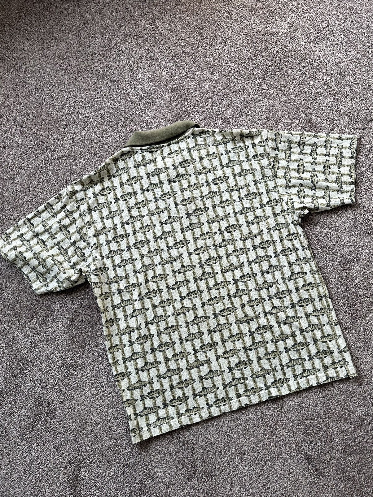 Vintage Vintage Northern Elements All Over Fishing Polo Tee Size US L / EU 52-54 / 3 - 6 Thumbnail