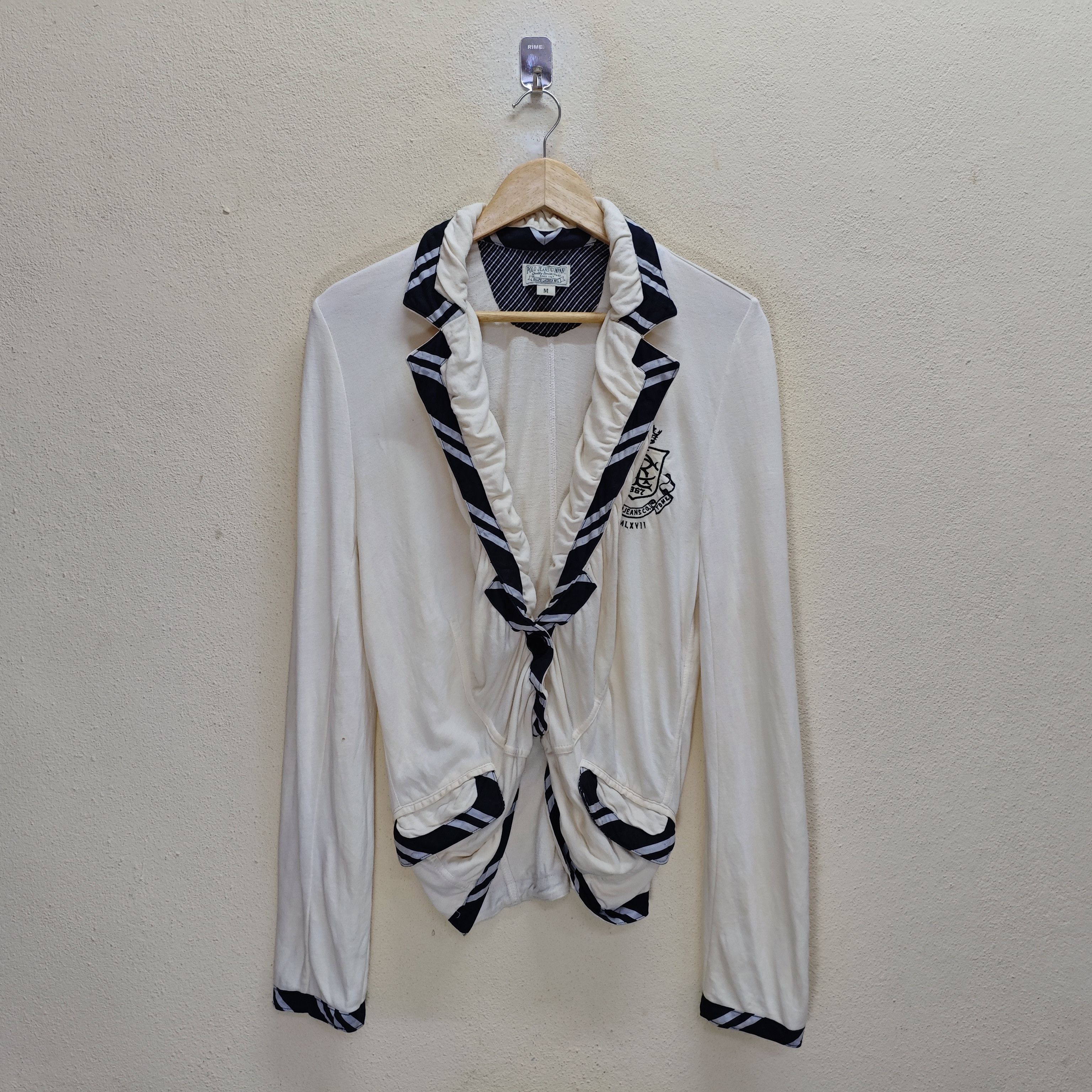 Polo Ralph Lauren PRL POLO JEANS CO. RALPH LAUREN Off White Preppy Blazer M Size M / US 6-8 / IT 42-44 - 2 Thumbnail