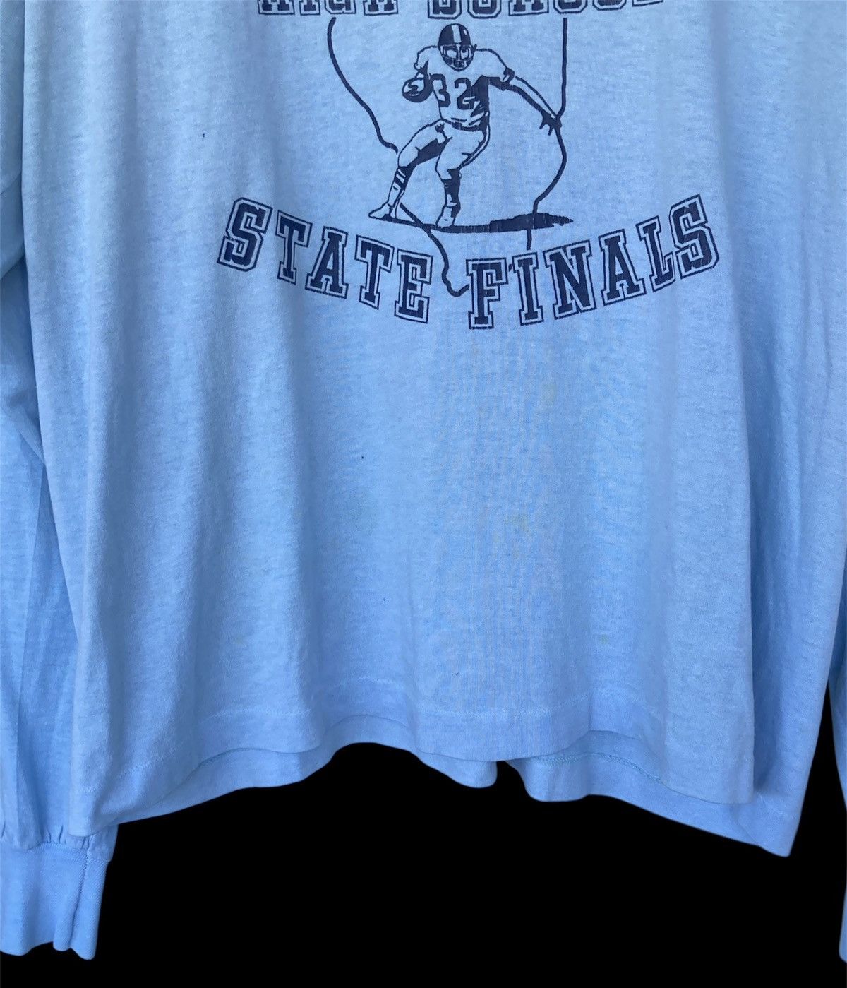 Vintage VTG 80s Illinois High School Longsleeve Shirt Football Tee Size US L / EU 52-54 / 3 - 7 Thumbnail