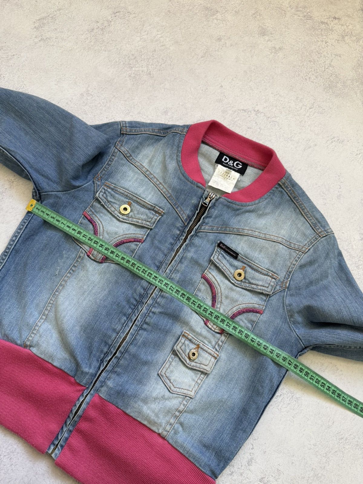 Dolce & Gabbana Vintage Dolce Gabbana Blue/Pink Denim Jacket Size 28/42 Size M / US 6-8 / IT 42-44 - 22 Thumbnail