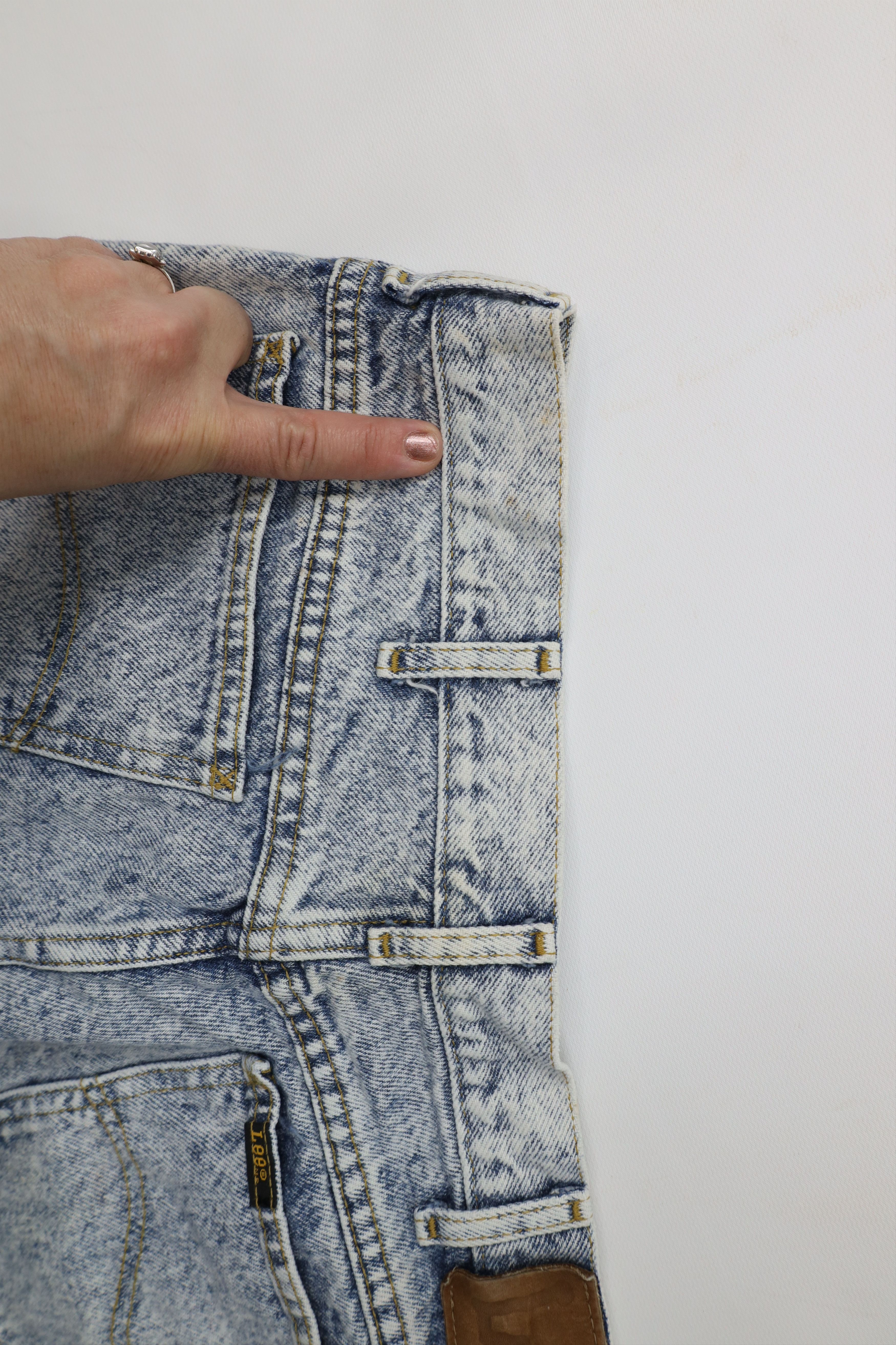 Lee Vintage 80s 90s Lee Acid Wash Straight Leg Jeans Blue USA Size US 33 - 15 Thumbnail