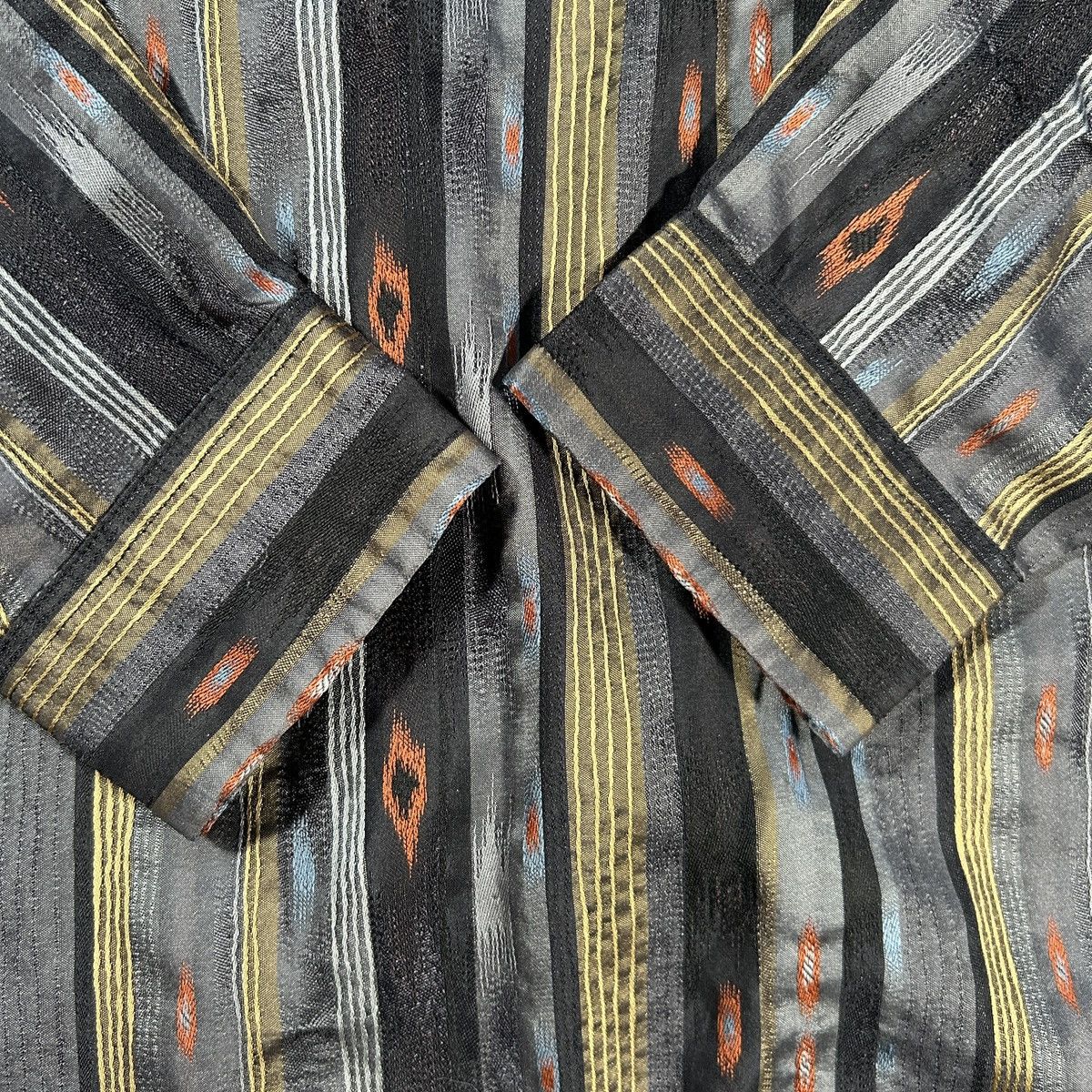 Kenzo VTG 90s Kenzo Paris Abstract African Textiles Dress Shirt Size US M / EU 48-50 / 2 - 4 Thumbnail