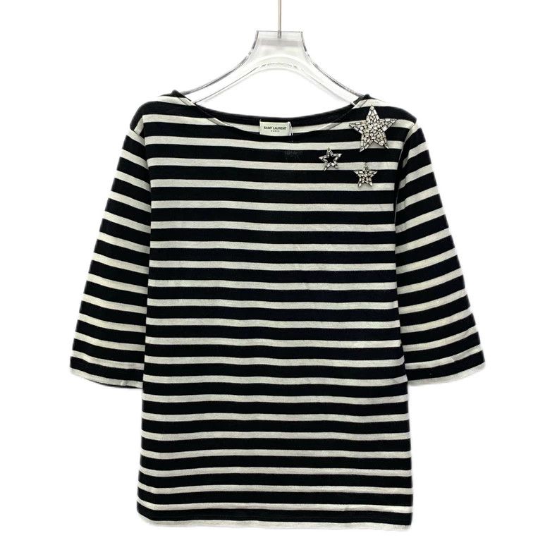 Saint Laurent Color-block striped five-pointed star and di