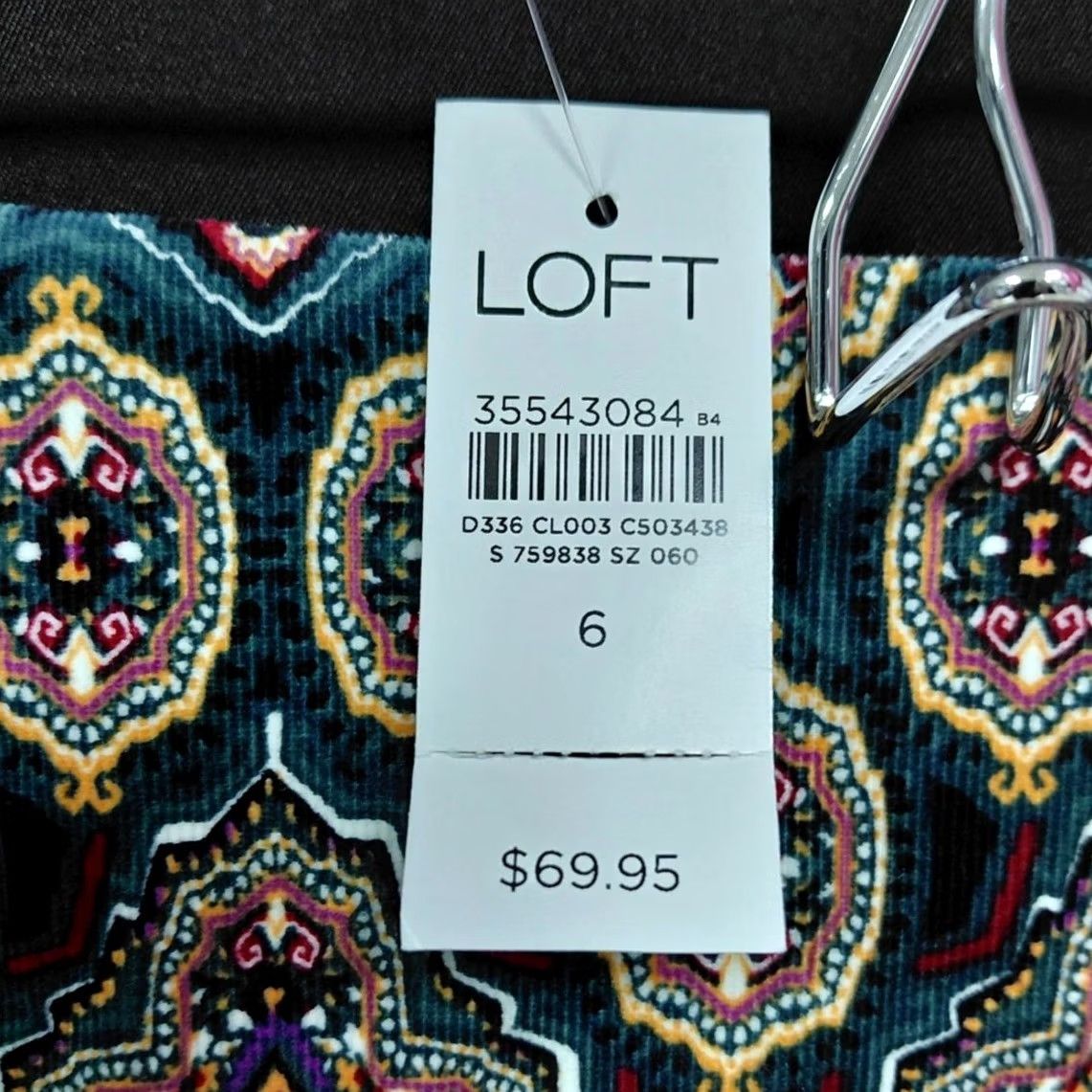 Loft LOFT Multicolor Geometric Woven Skirt Women Size 6 Size 28" / US 6 / IT 42 - 5 Thumbnail