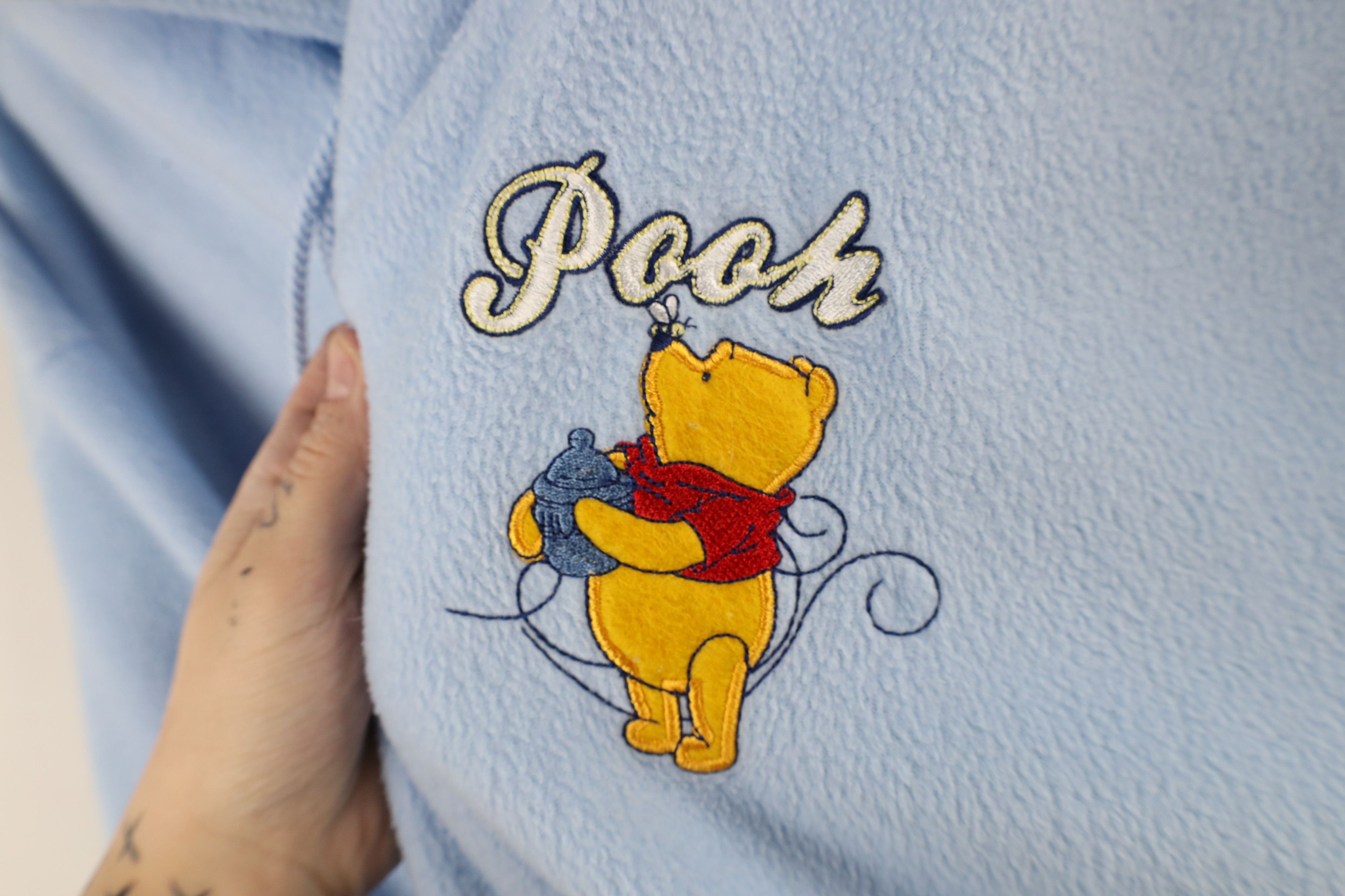 Disney × Vintage Vintage 90s Disney Winnie the Pooh Full Zip Hoodie Carolina Size 3XL / US 20-22 - 4 Thumbnail