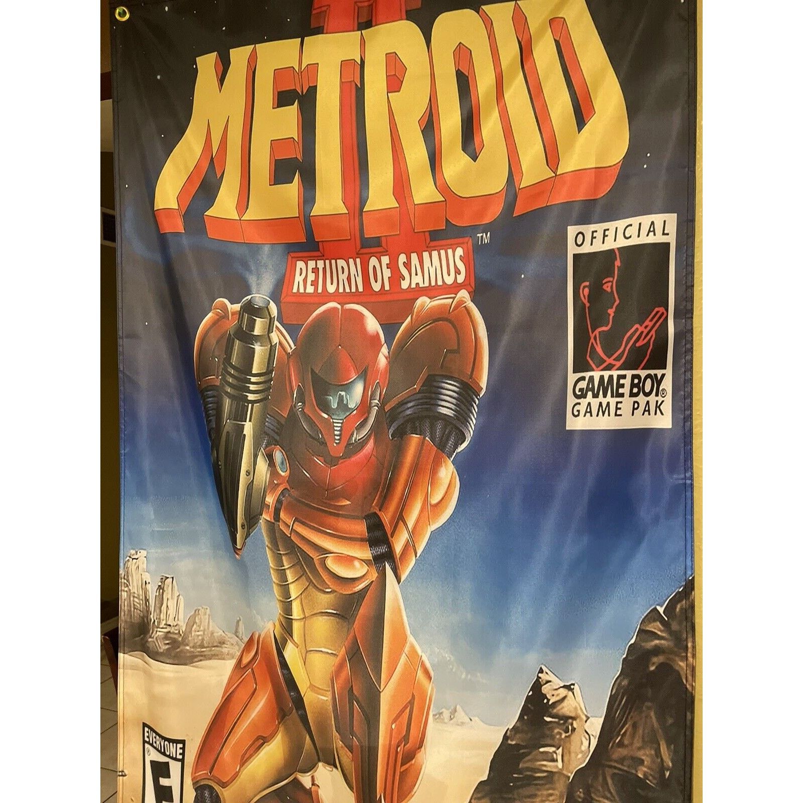 Nintendo Metroid II 2 Return of Samus Nintendo GameBoy Boxart 5' Flag Size ONE SIZE - 3 Thumbnail