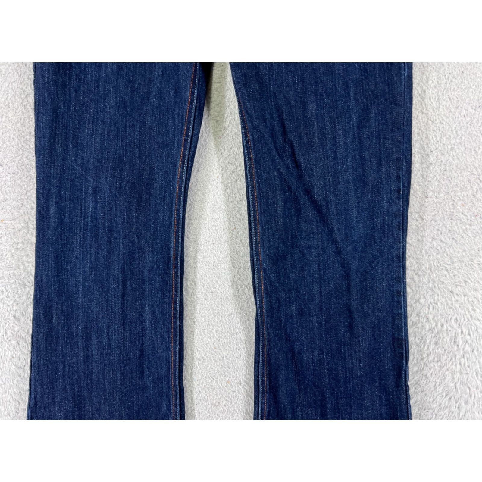 Vintage Roxy Jeans Womens 13 Denim Blue 31x31 Flared Stretch Dark Cotton Beach 5-Pocket Logo Regular Size 34" / US 12 / IT 48 - 3 Thumbnail