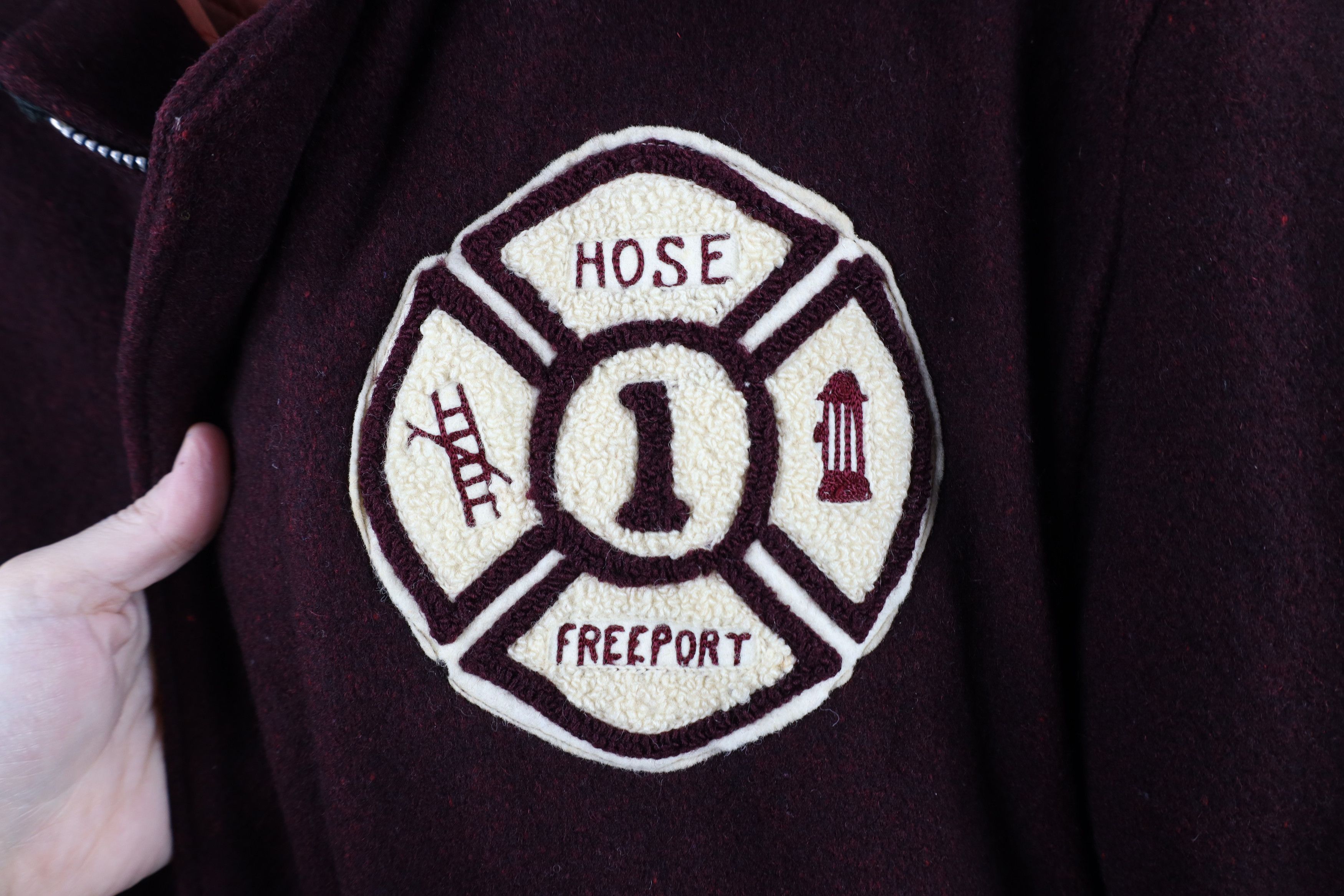 Vintage Vintage 50s Freeport Firefighters Wool Varsity Jacket USA Size US L / EU 52-54 / 3 - 4 Thumbnail