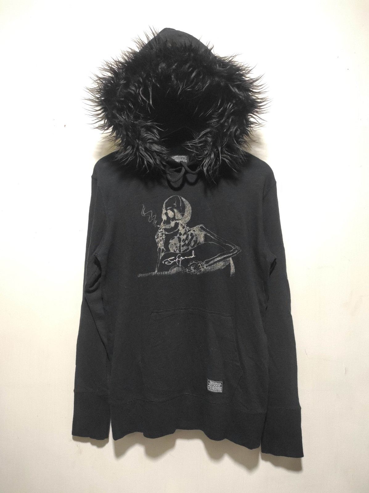 Japanese Brand Stooge & Co Skull fur hoodie ifsix LGB style Size US M / EU 48-50 / 2 - 2 Thumbnail