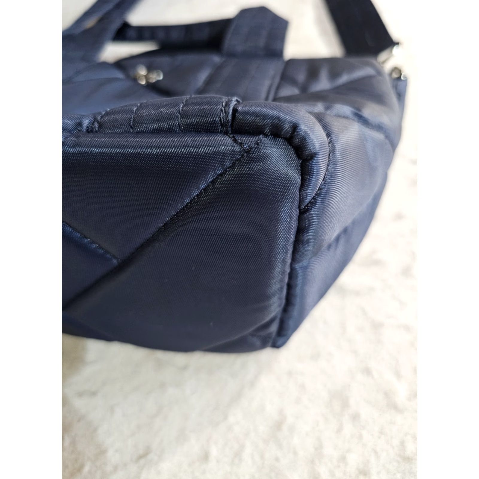 Vintage Lug Signature Dary Mini Crossbody Quilted Handbag Shoulder Bag Small Sz Dk Blue Size ONE SIZE - 4 Thumbnail