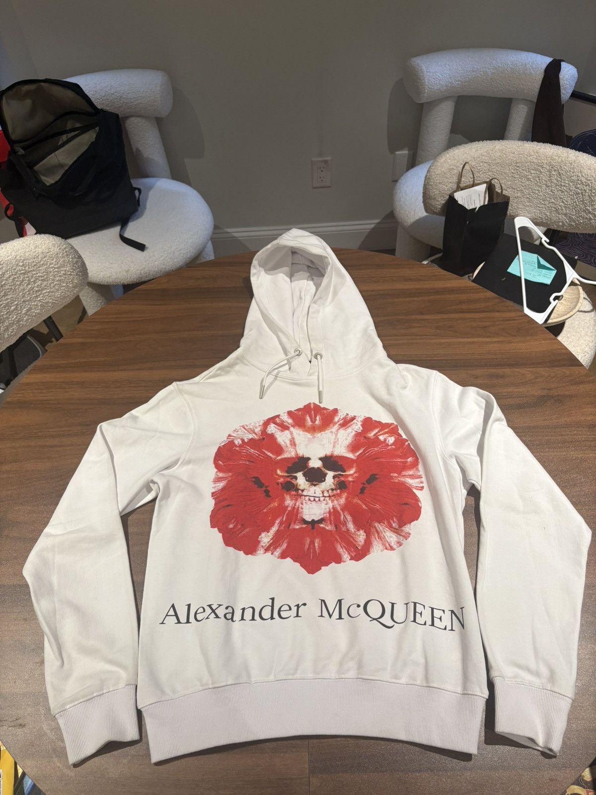 Alexander mcqueen skull flower hoodie suze XS