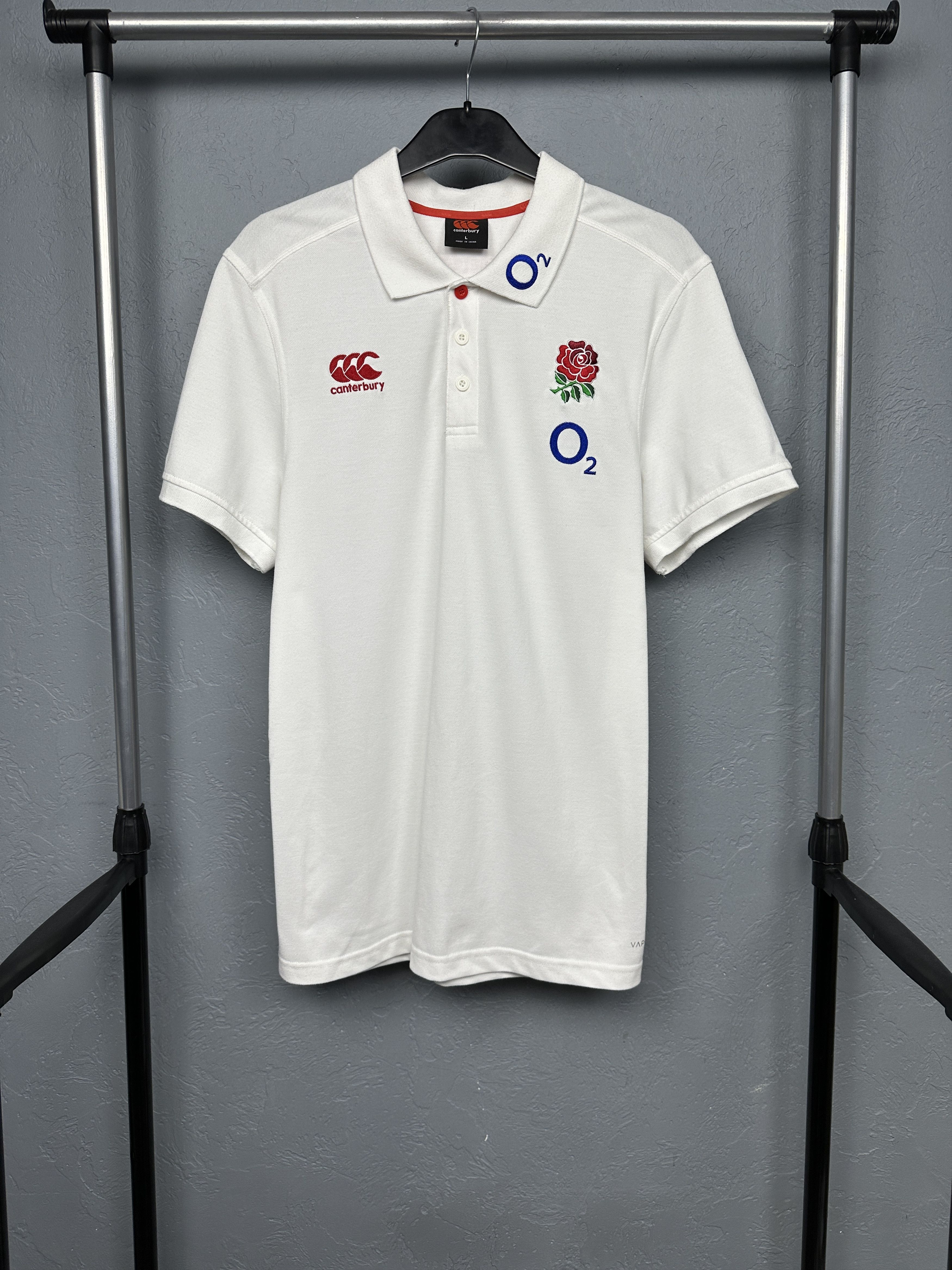 Canterbury of New Zealand Canterbury O2 England Rugby Polo Shirt Size US L / EU 52-54 / 3 - 1 Thumbnail