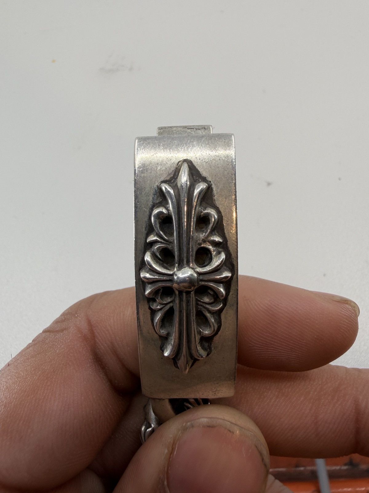 Chrome Hearts Chrome Hearts Silver Floral Cross Fancy Link Bracelet Size ONE SIZE - 4 Thumbnail