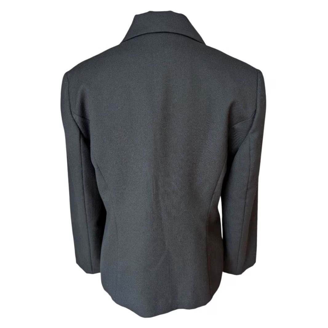Vintage VINTAGE Sag Harbor Petite Black Wool Blazer Jacket 8P Zip Front Blazer Womens Clothing Black 8P Fashion Size M / US 6-8 / IT 42-44 - 4 Thumbnail