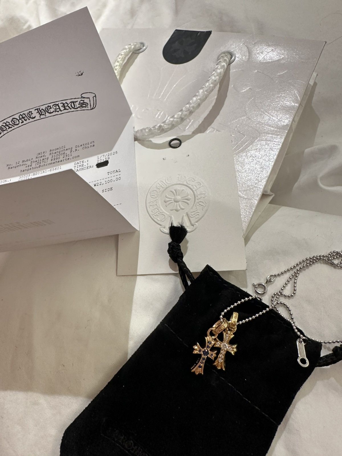 Chrome Hearts Chrome Hearts 22k Baby Fat Sapphire Size ONE SIZE - 7 Thumbnail