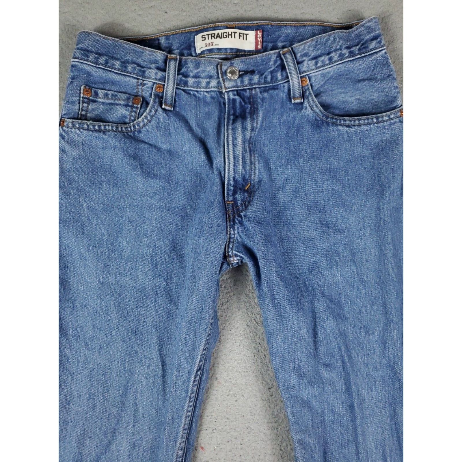Levi's Levis 505 Mens 30x32 Blue Straight Leg Jeans Regular Fit Cotton Denim Pants Size US 30 / EU 46 - 2 Thumbnail