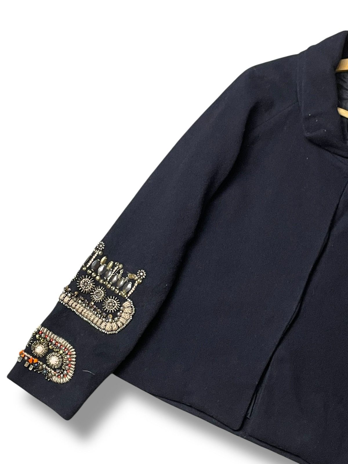 Japanese Brand × Seditionaries × Vintage Megan Park Brand Fashion Beaded Wool Coat (113) Size US XXS / EU 40 - 2 Thumbnail
