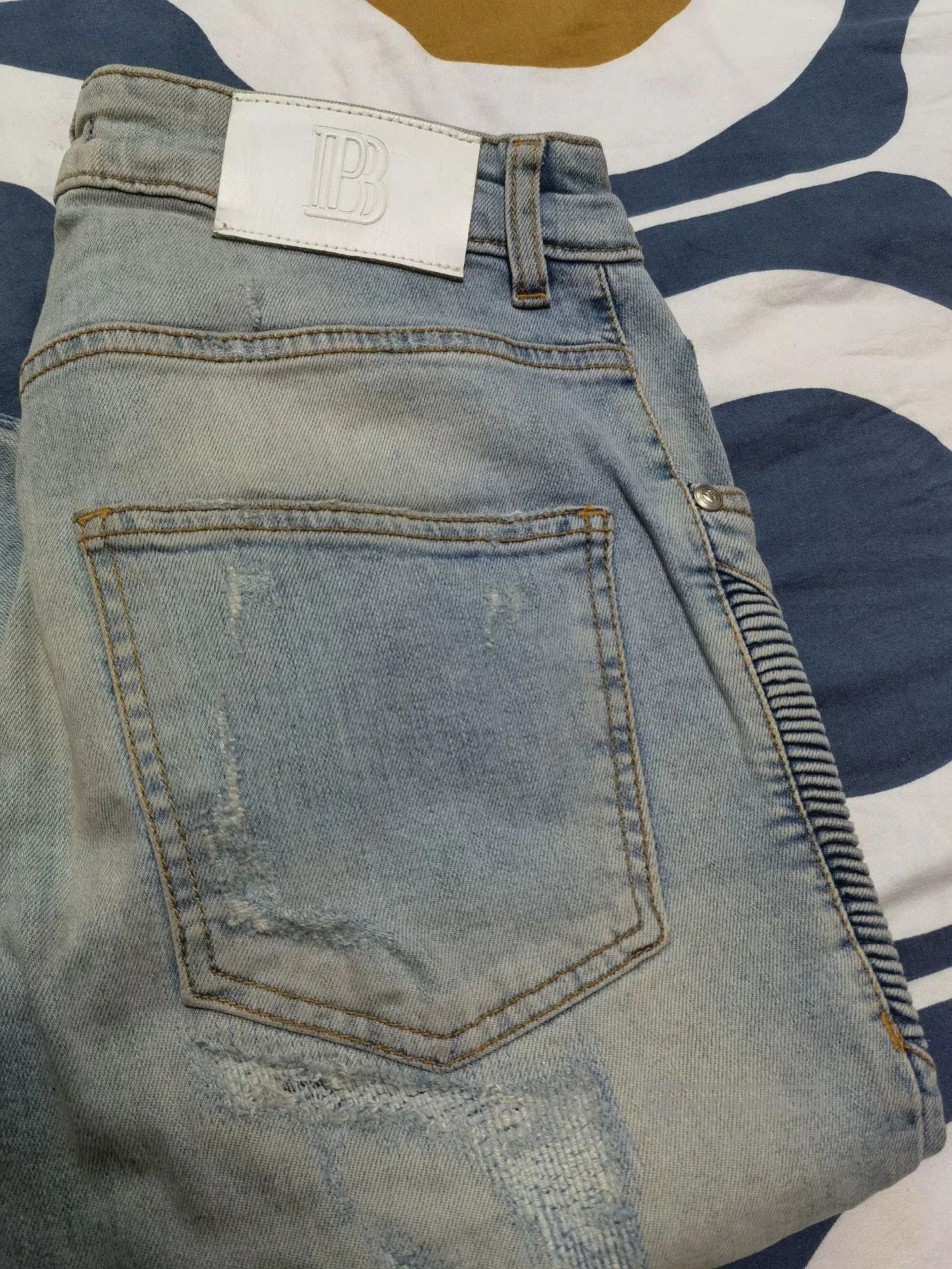 Pierre Balmain Pierre Balmain Distressed Biker Jeans. Size US 30 / EU 46 - 7 Thumbnail