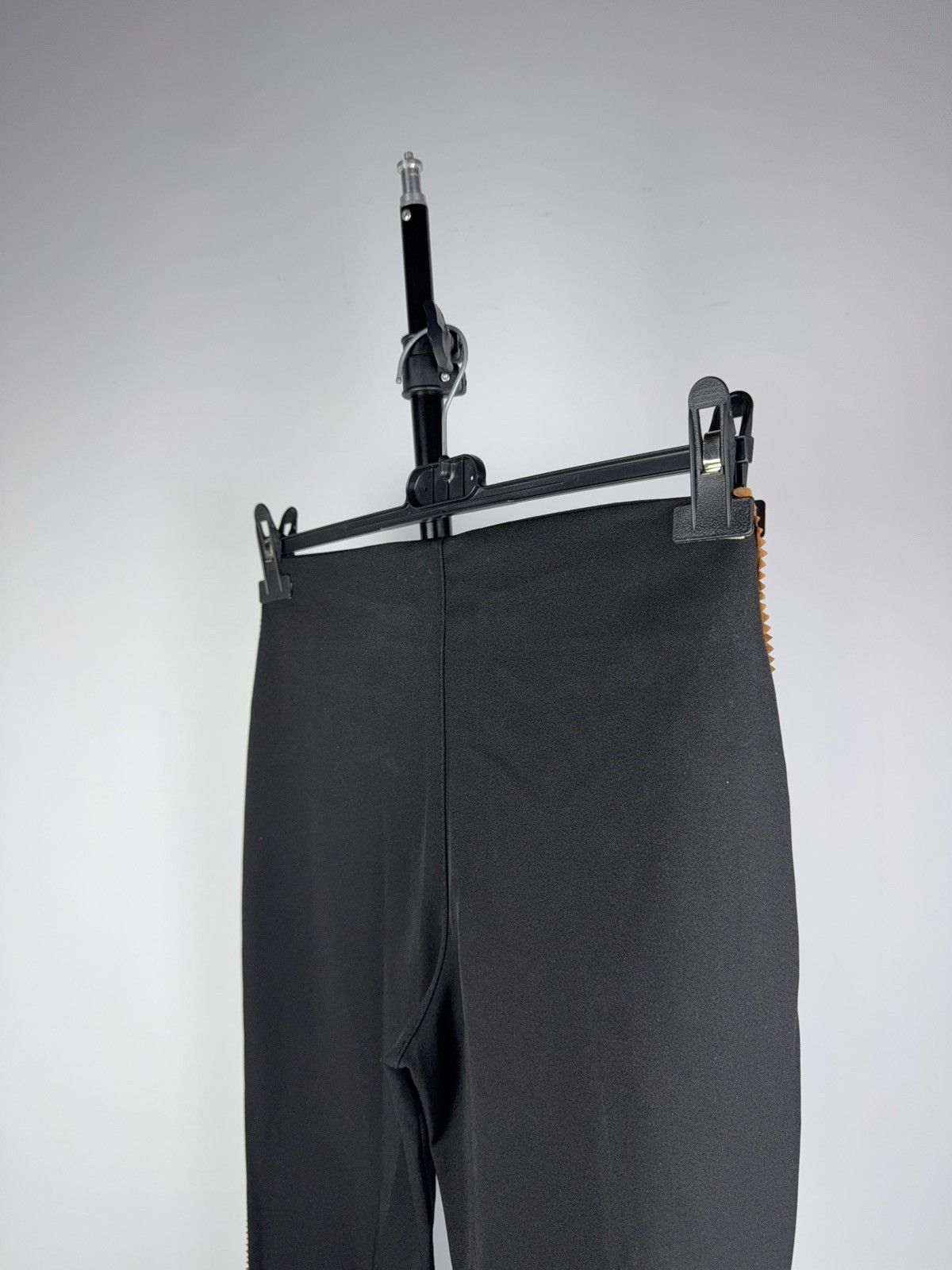 Japanese Brand 00s Retro Western Cowgirl Black Flare Pants With Brown Suede Size 27" / US 4 / IT 40 - 11 Thumbnail