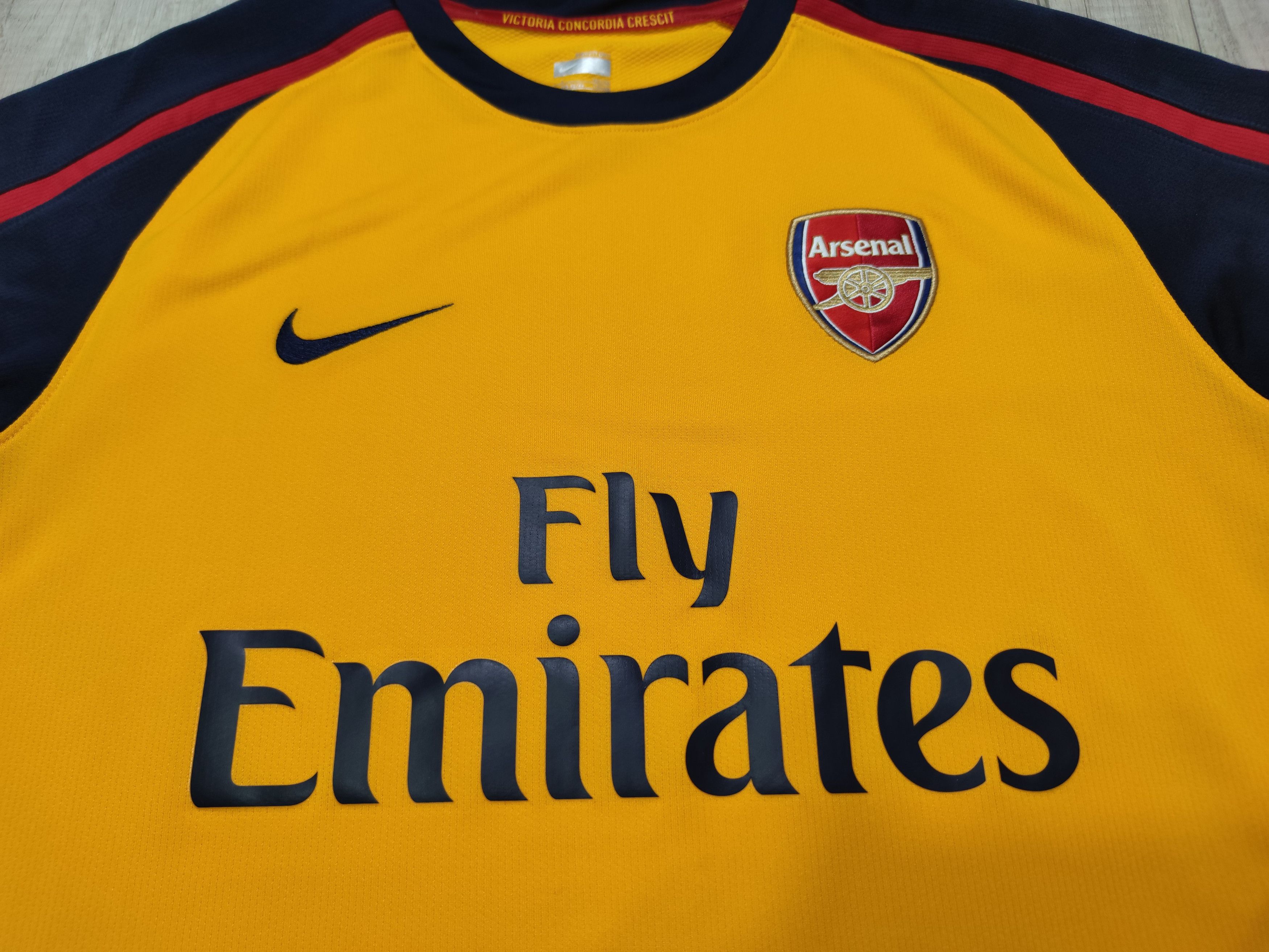 Nike Arsenal 2008-09 Away Jersey Football Mens Yellow Nike Fit Size US L / EU 52-54 / 3 - 3 Thumbnail