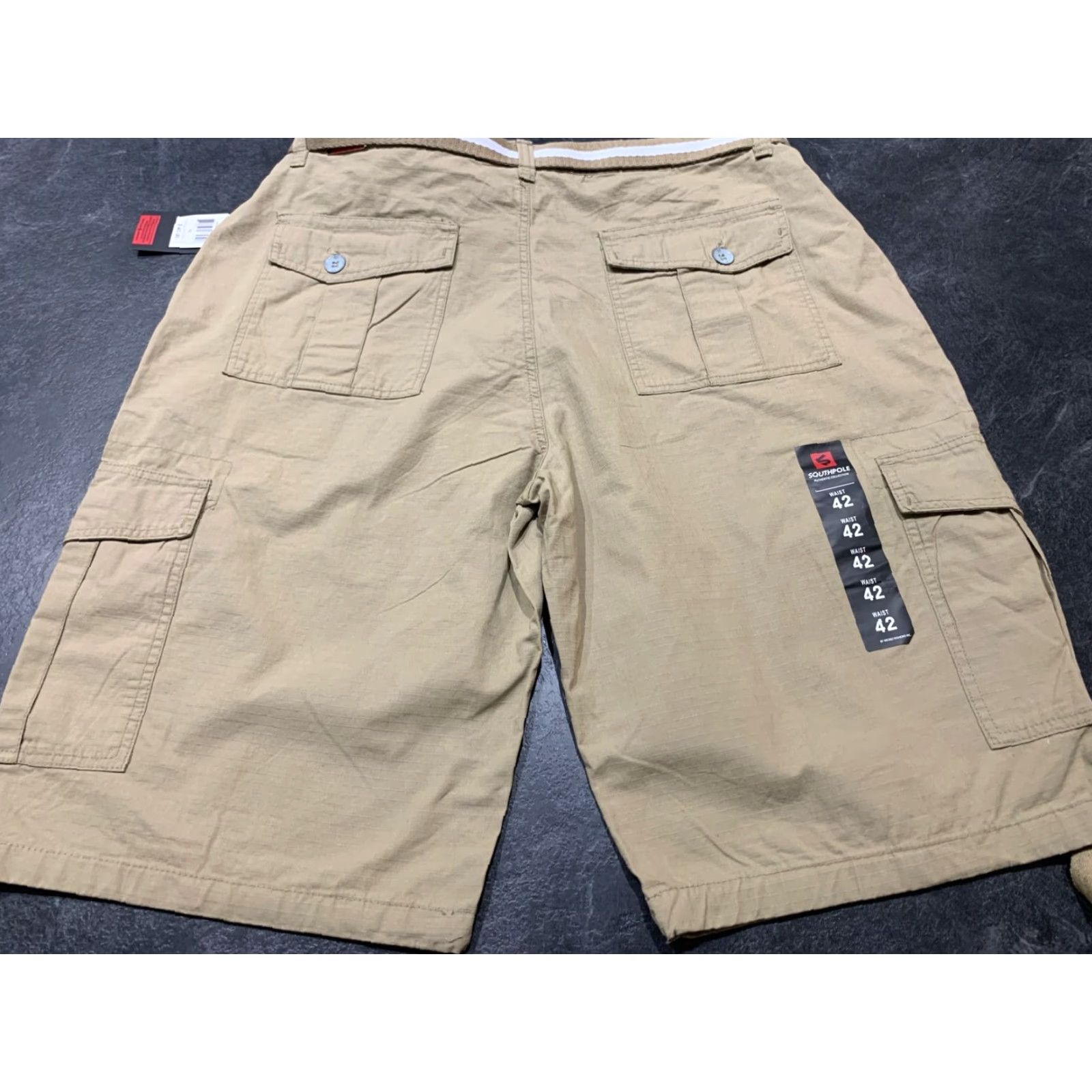 Southpole VINTAGE Southpole Men's Shorts Cargo Utility Cotton Canvas 42 Black Skater Cargo Pockets Fall Summer Outdoor Size US 42 / EU 58 - 5 Thumbnail