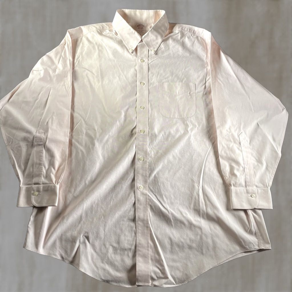 Brooks Brothers Brooks Brothers Dress Shirt Mens Regular Pink 17.5 34 Long Sleeve Button Up Cotton Non-Iron Size 48R - 1 Thumbnail