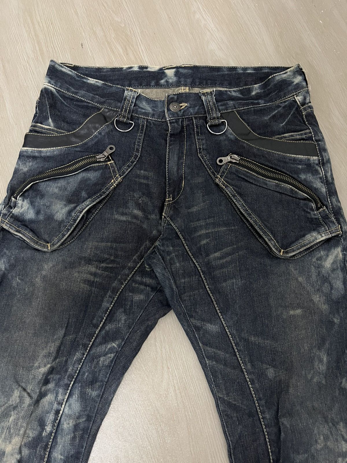 Japanese Brand PPFM Multi Pocket Curve Denim Pants Size US 32 / EU 48 - 3 Thumbnail