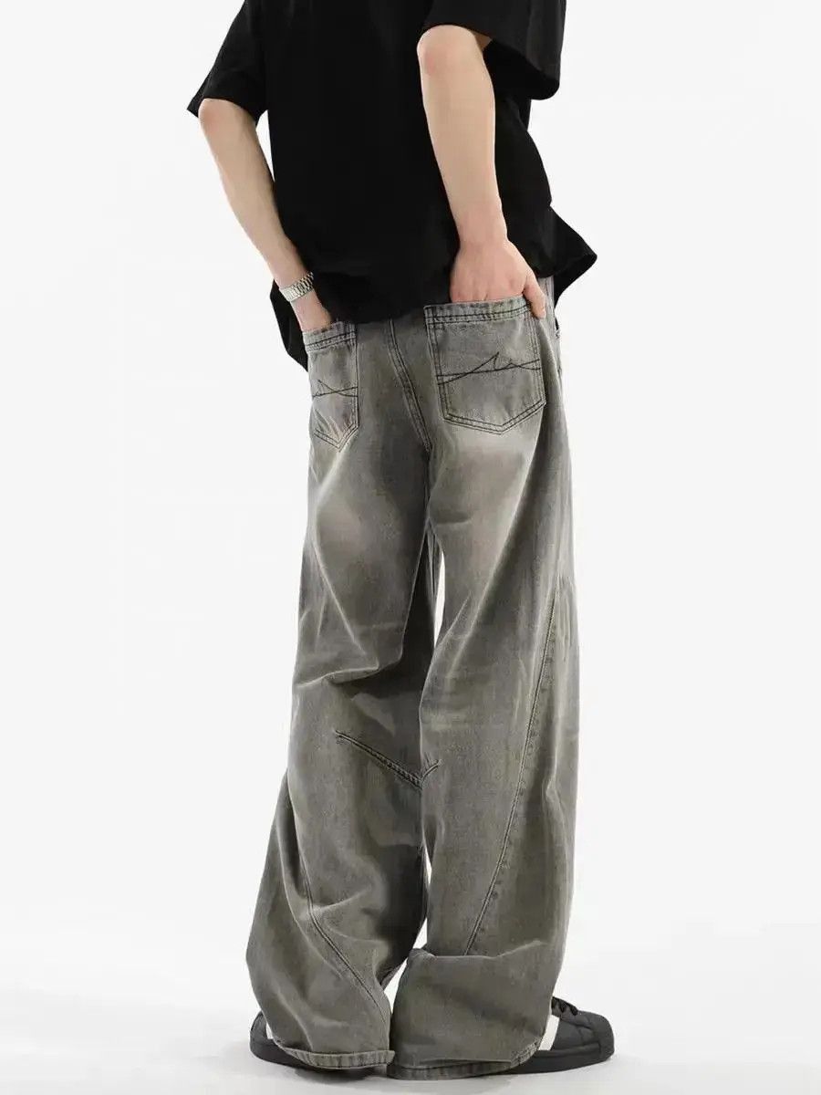 Japanese Brand High street washed and distressed baggy jeans Size US 32 / EU 48 - 5 Thumbnail