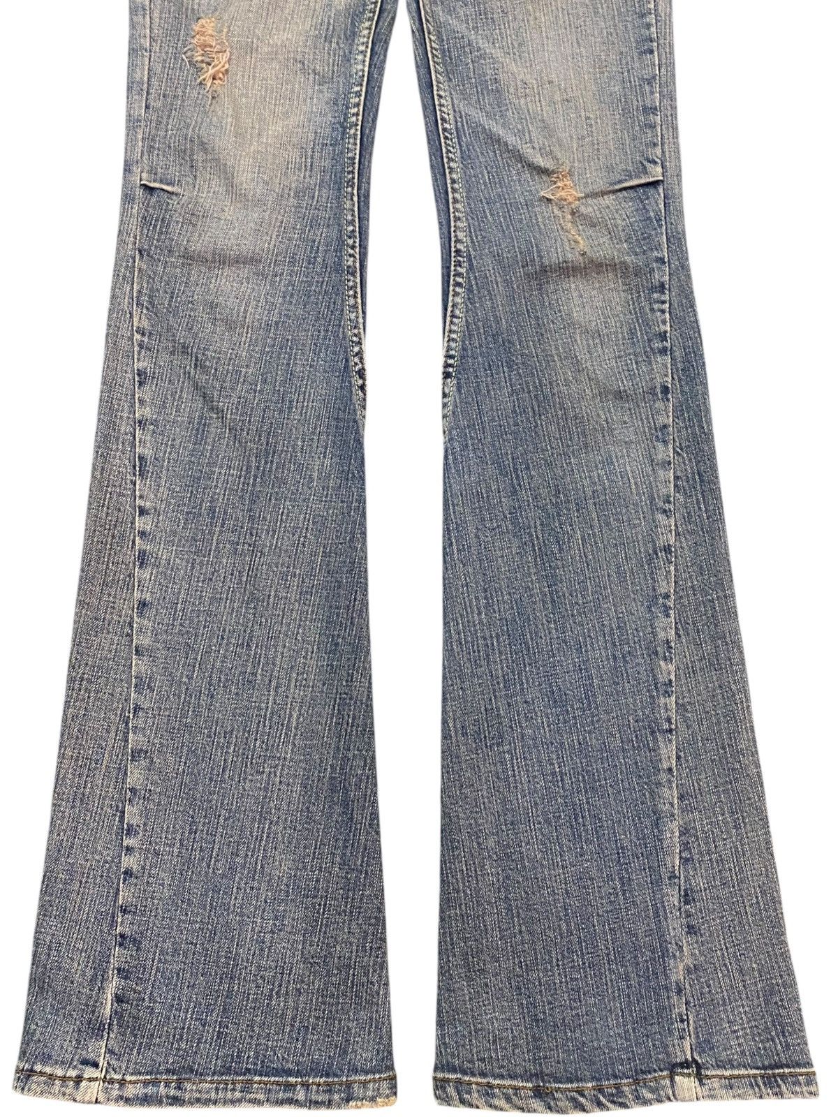Japanese Brand Vintage Japanese Brand Zazie Mud Wash Distressed Flare Jeans Size 29" - 5 Thumbnail