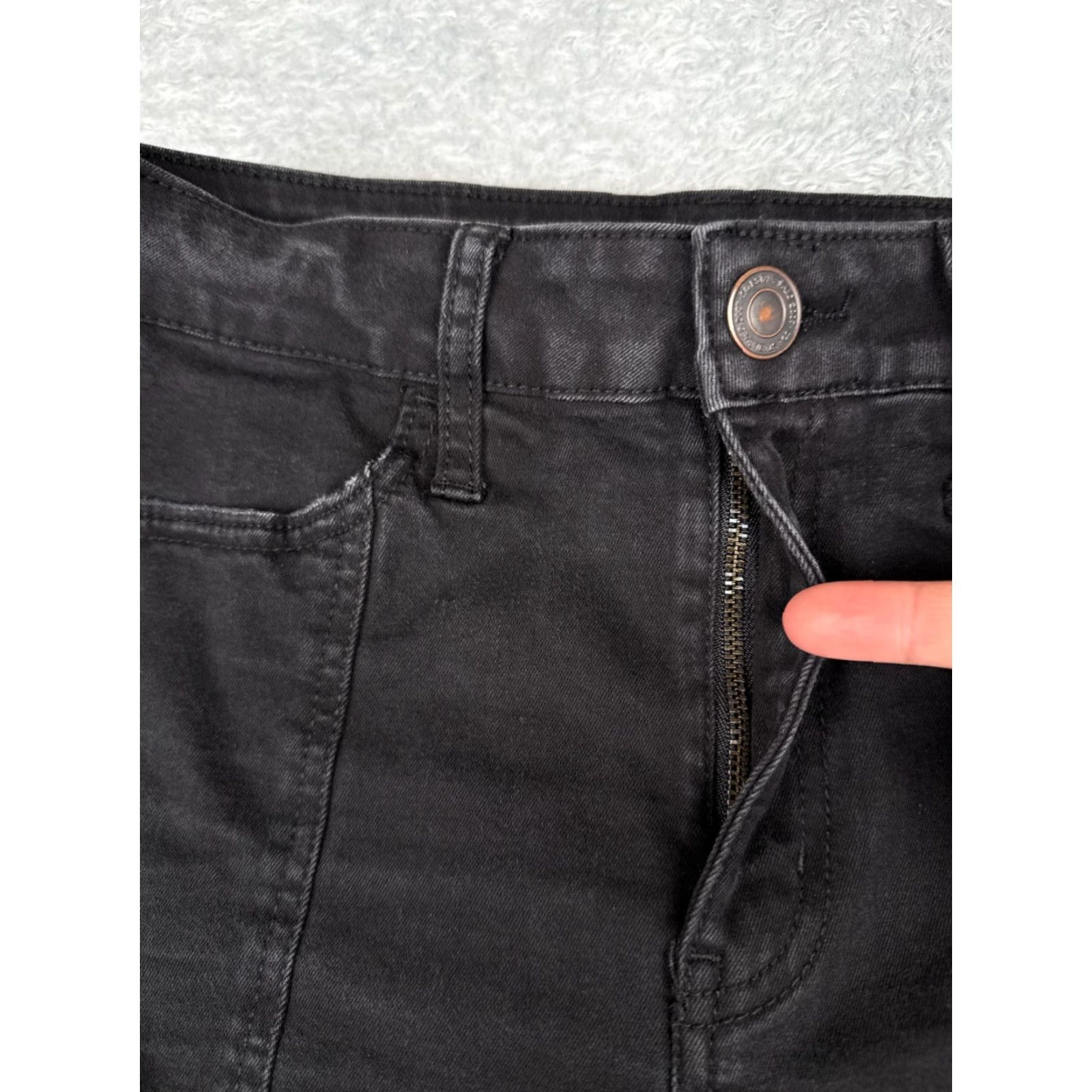 Vintage SO Jeans Junior Skinny Jeans Ultimate Cowboy Embroidered Black Denim 26x25 Women Juniors 9 Slim Mid Rise 5-Pocket Men/Women? Size 30" / US 8 / IT 44 - 5 Thumbnail