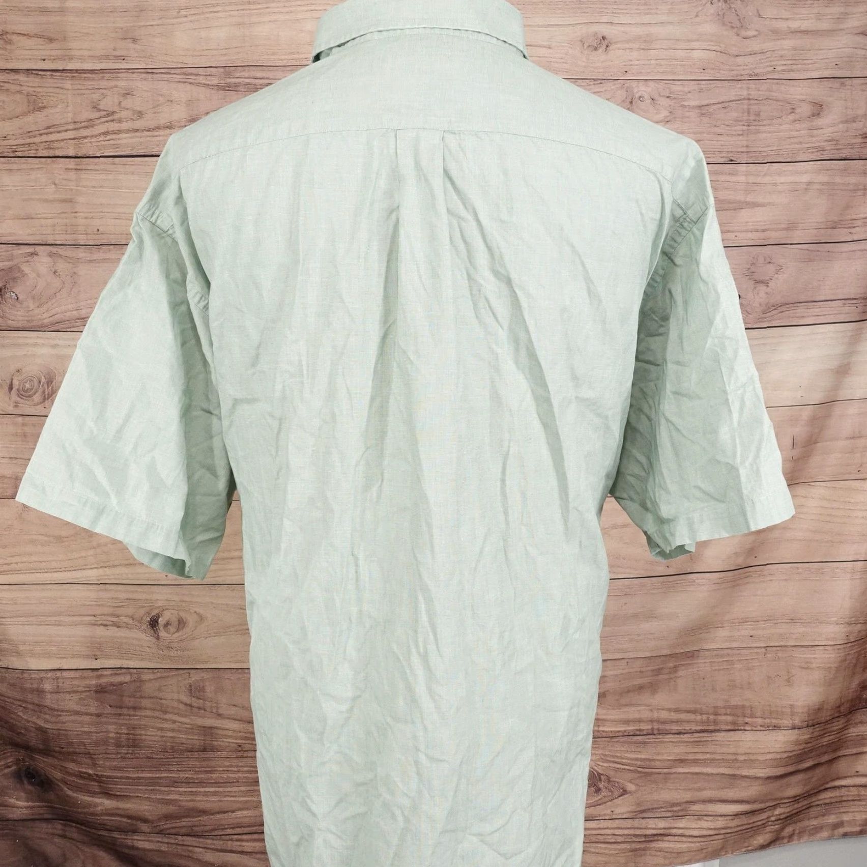 Roundtree & Yorke Roundtree & Yorke Shirt Mens 3XL BIG Short Sleeve Button Down Pocket Classic Green Size US XXL / EU 58 / 5 - 4 Thumbnail