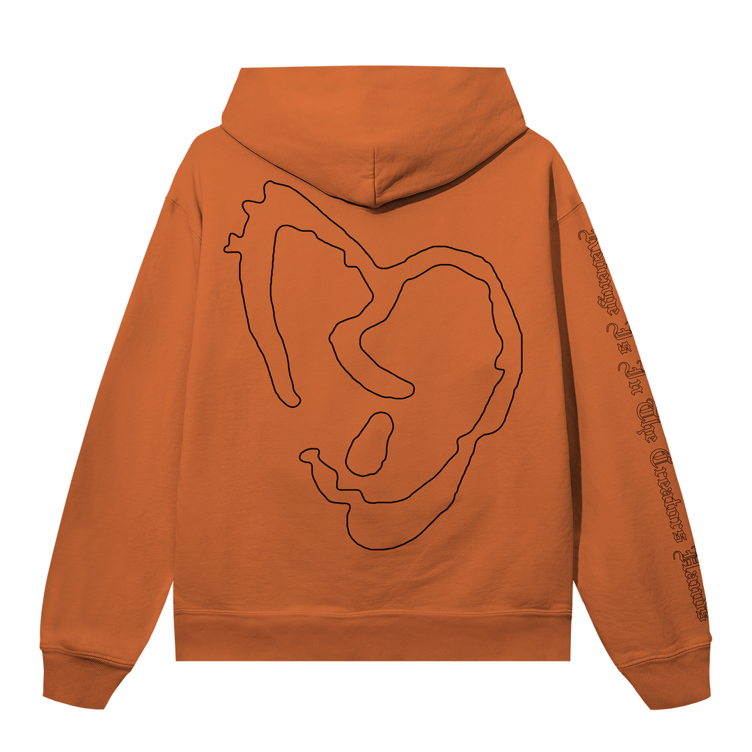 Revenge X HEARTBREAK OUTLINE HOODIE ORANGE/BLACK Size US XL / EU 56 / 4 - 6 Thumbnail