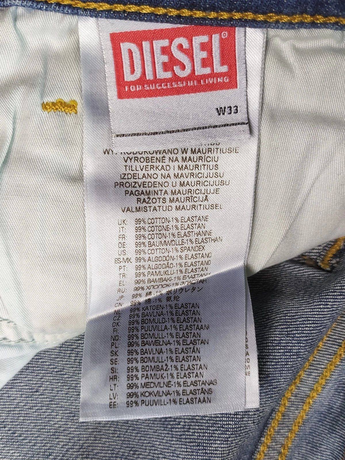Diesel Diesel D-LUSTER L.32 MENS JEANS T/9963 Size US 33 - 7 Thumbnail